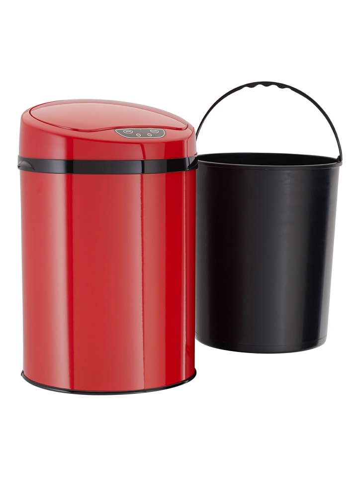 Echtwerk Edelstahl Badabfalleimer mit Sensor 9 l in Rot günstig kaufen onesize