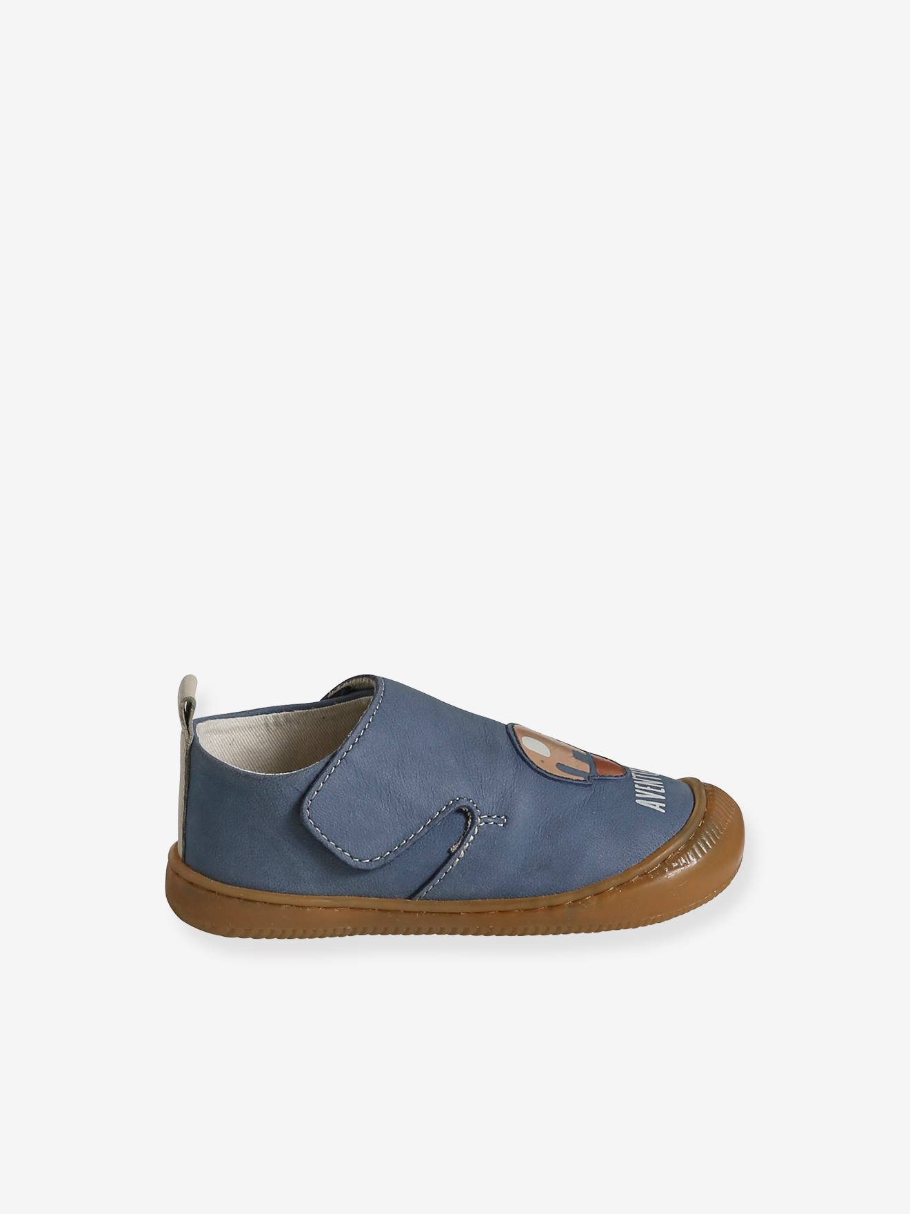 Vertbaudet Baby Hausschuhe mit Klettverschluss - indigo-blau