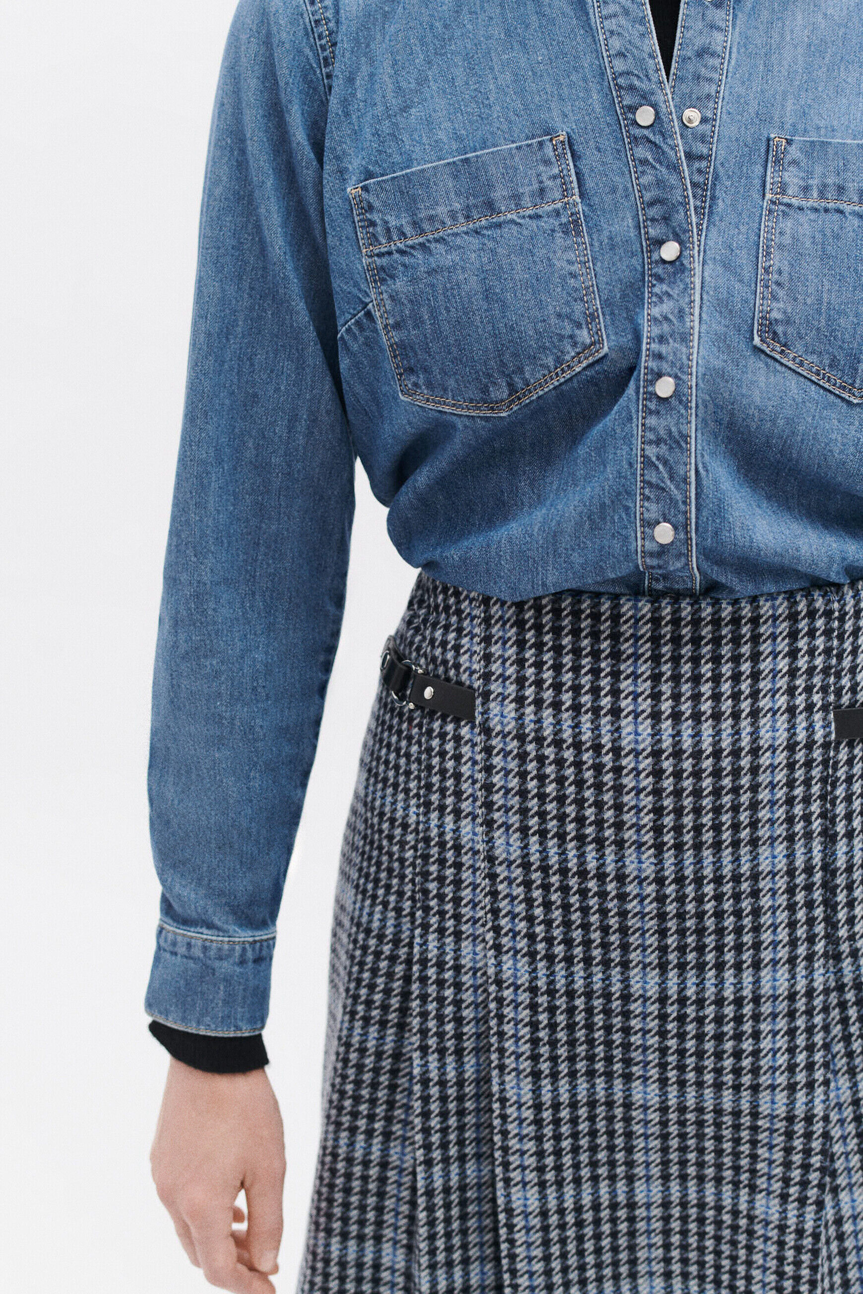 Chemise cnora denim double stone femme