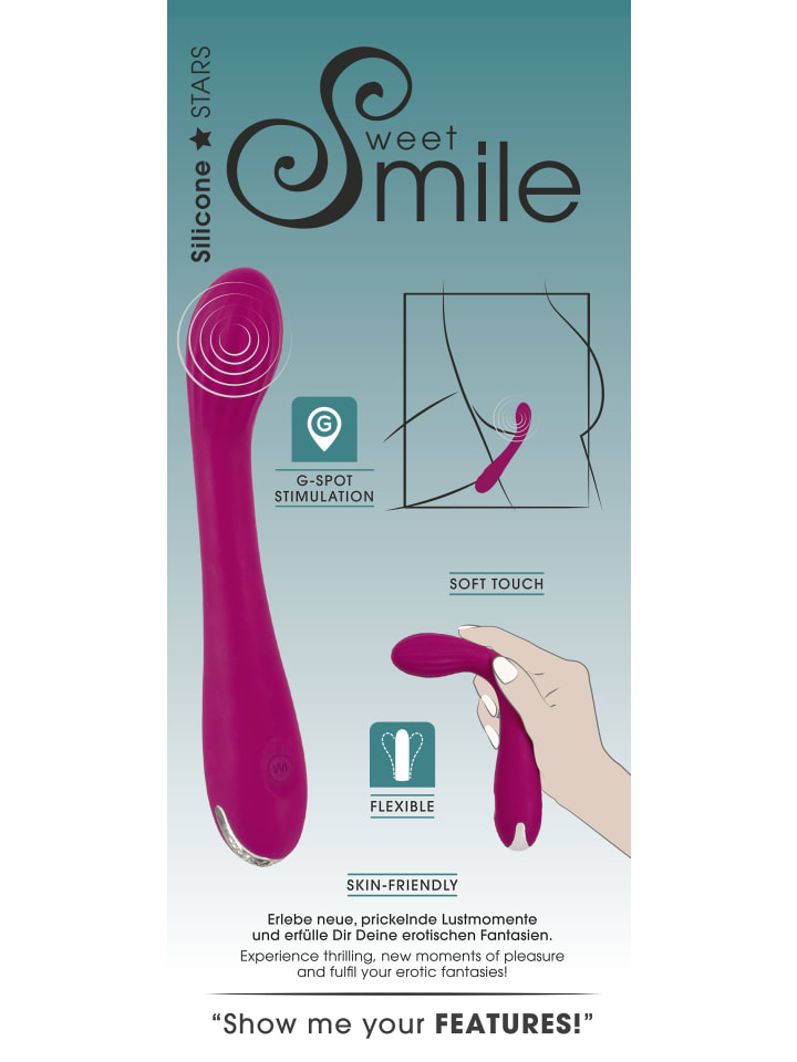 Sweet Smile G-Punkt Vibrator G-Spot Vibrator in lila günstig kaufen 20 cm