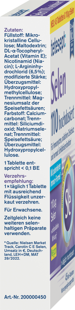 Selen 110 hochdosiert Tabletten 45 St, 12,6 g