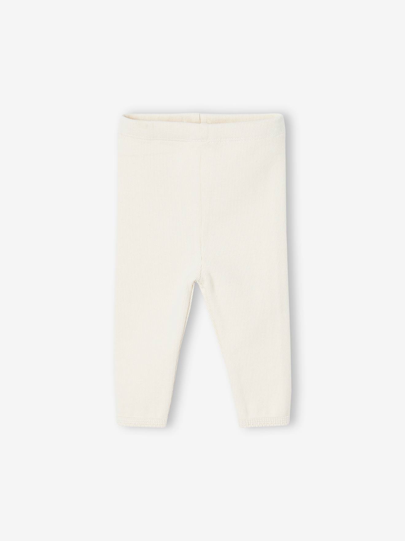 Ensemble bébé robe vichy et son legging assorti noix de pécan