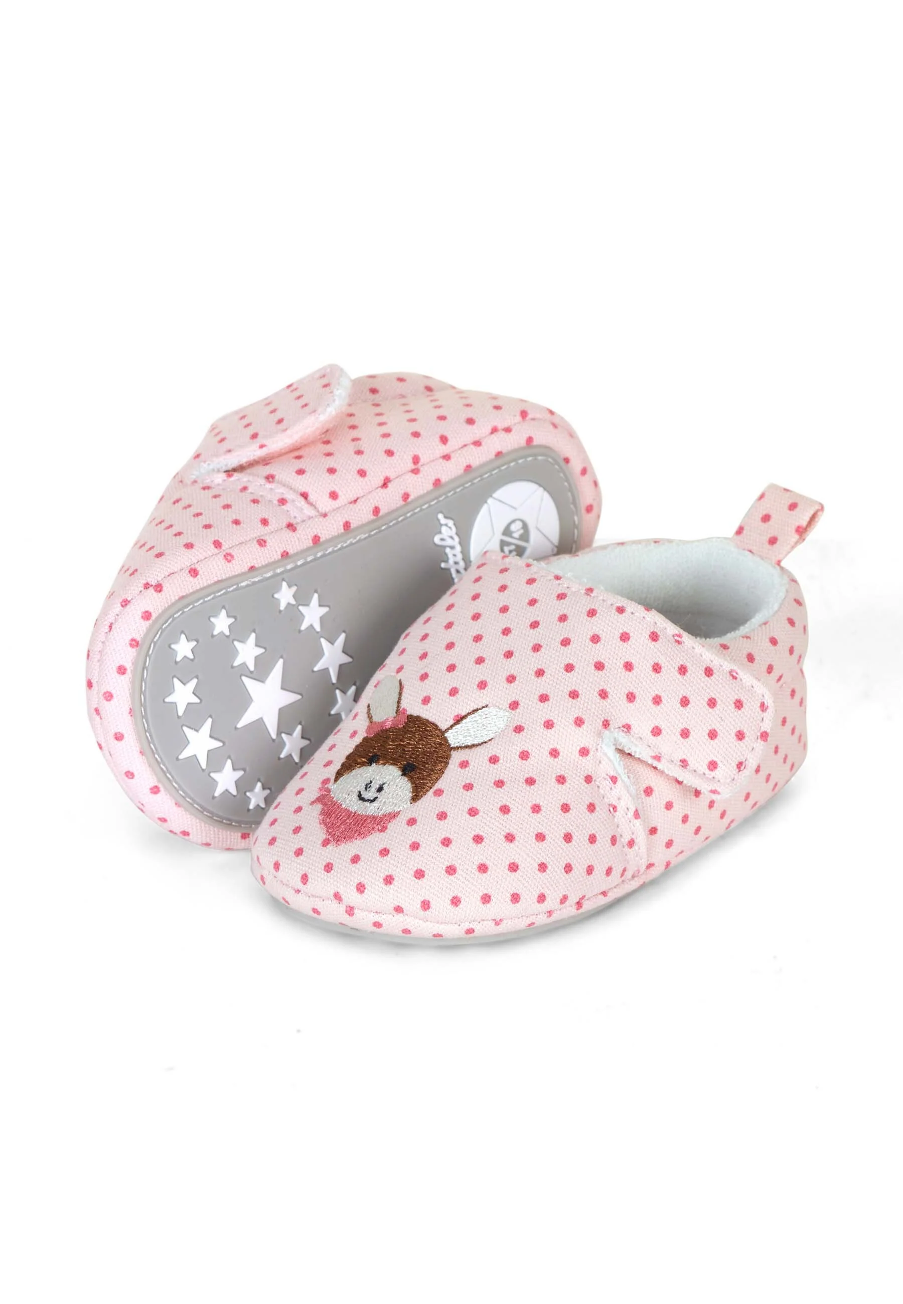 Babykrabbelschuh aus Baumwolle, Motiv Emmi Girl