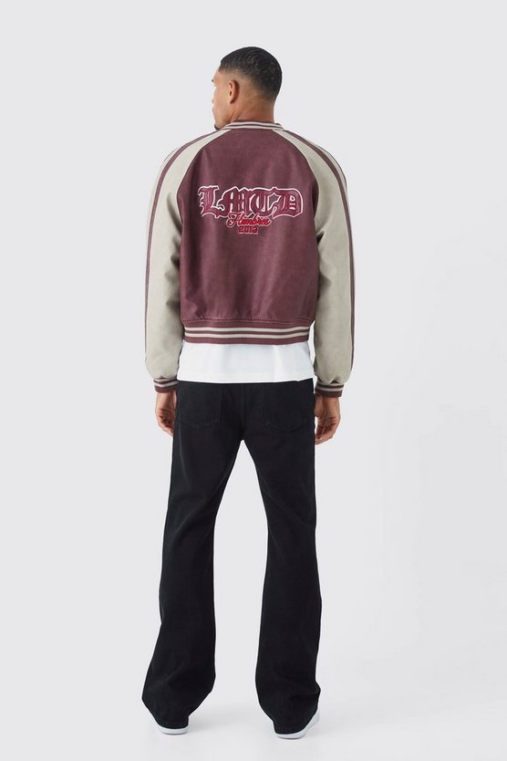 Tall kastige PU-Jacke
