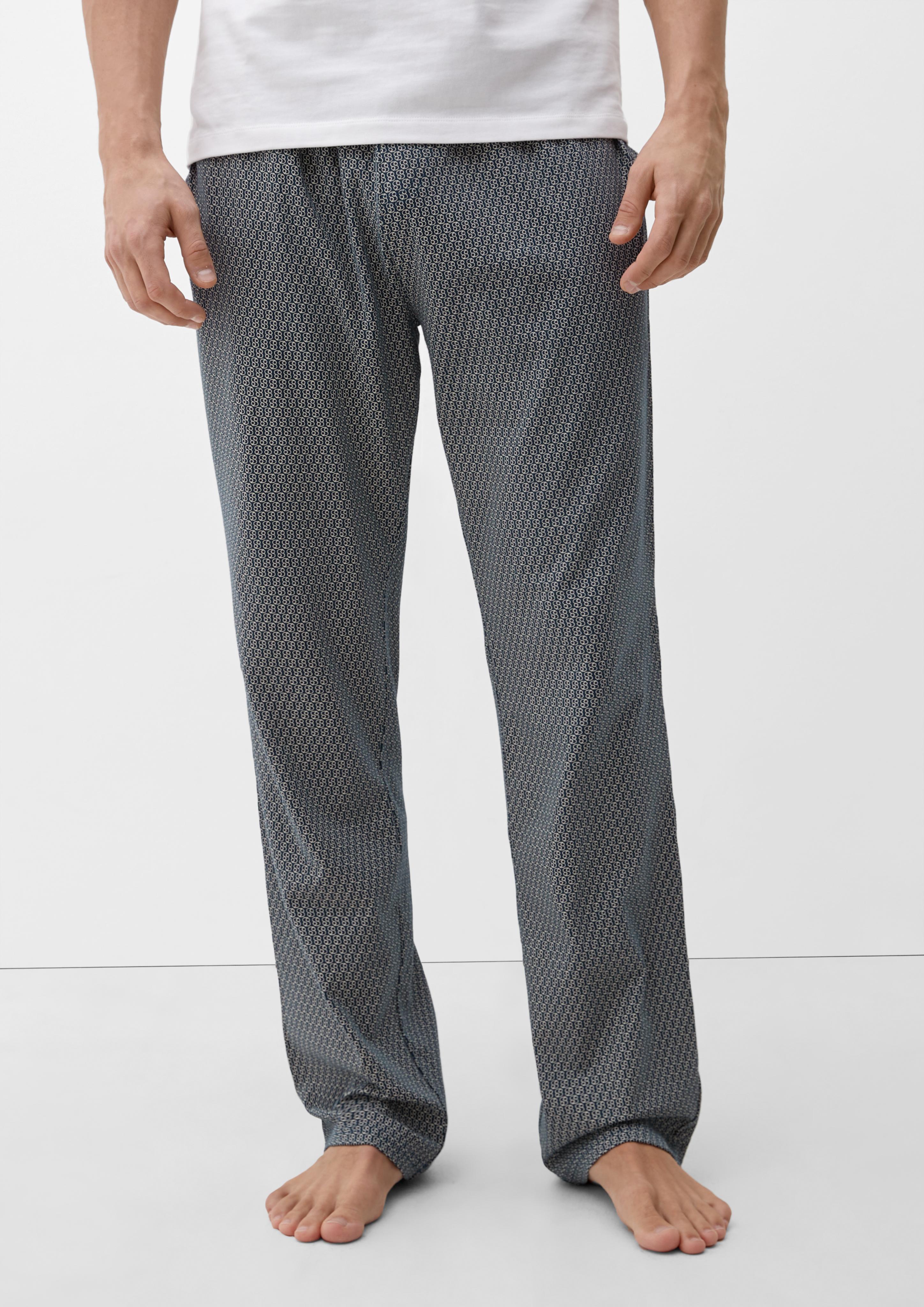 Lange Pyjamahose mit Allover-Print  6008421-57A3