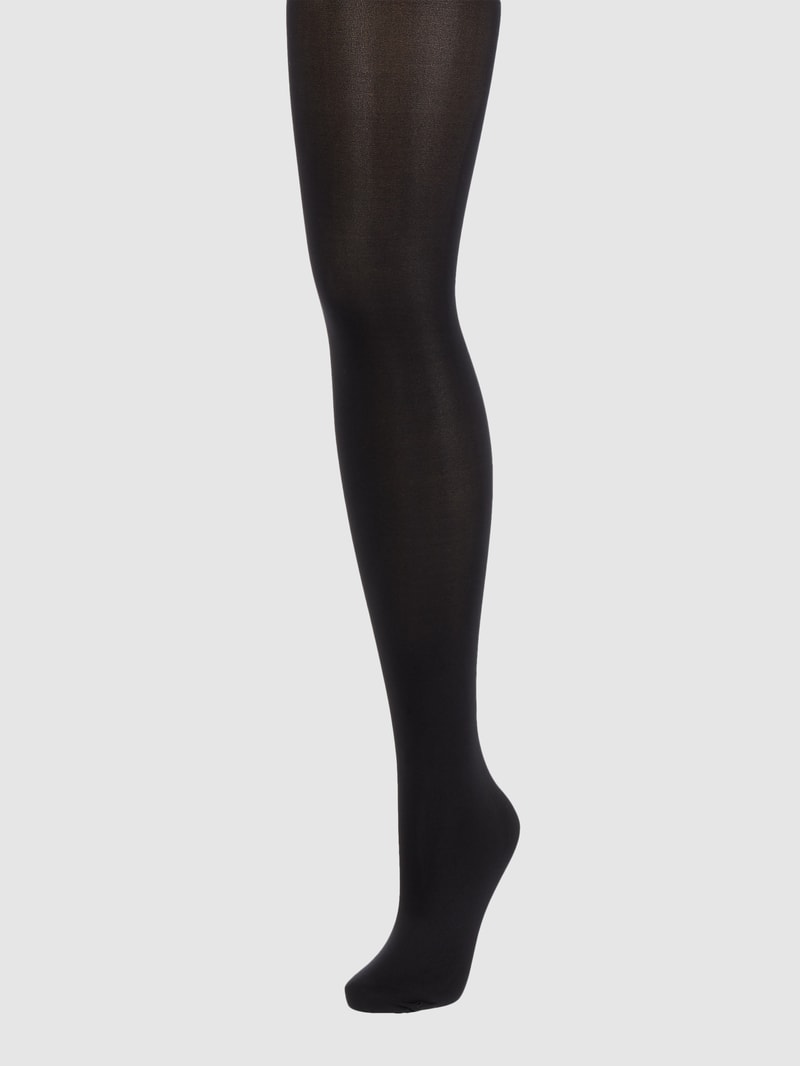 Strumpfhose mit transparentem Design Modell 'SEIDENGLATT' in schwarz