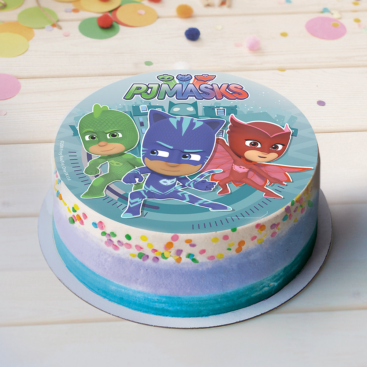Essbarer Tortenaufleger PJ Masks 20cm
