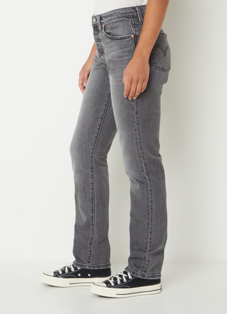 Jeans Levi's 501 a vita alta, gamba dritta, lavaggio colorato