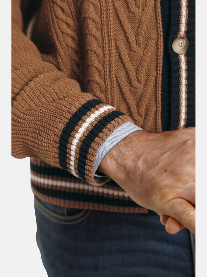 Charles Colby Strickjacke DUKE STARKS in cognac günstig kaufen
