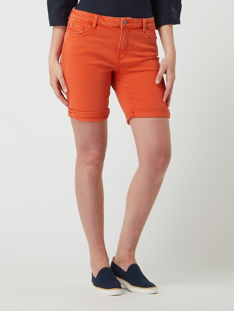 Jeansshorts aus Sweat Denim in hellrot