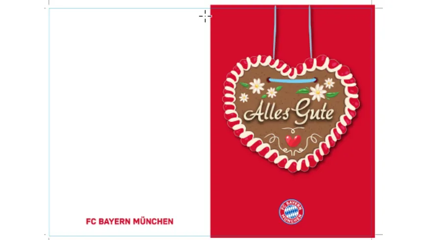 FC BAYERN MÜNCHEN SMU Glückwunschkarte Alles Gute Lebkuchen