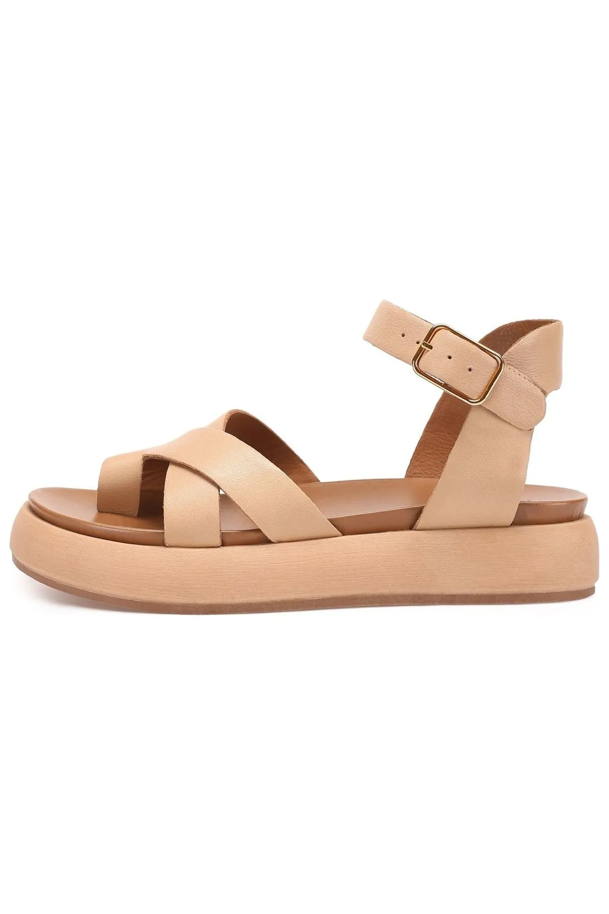 INUOVO  Sandalette - Beige - Flacher Absatz