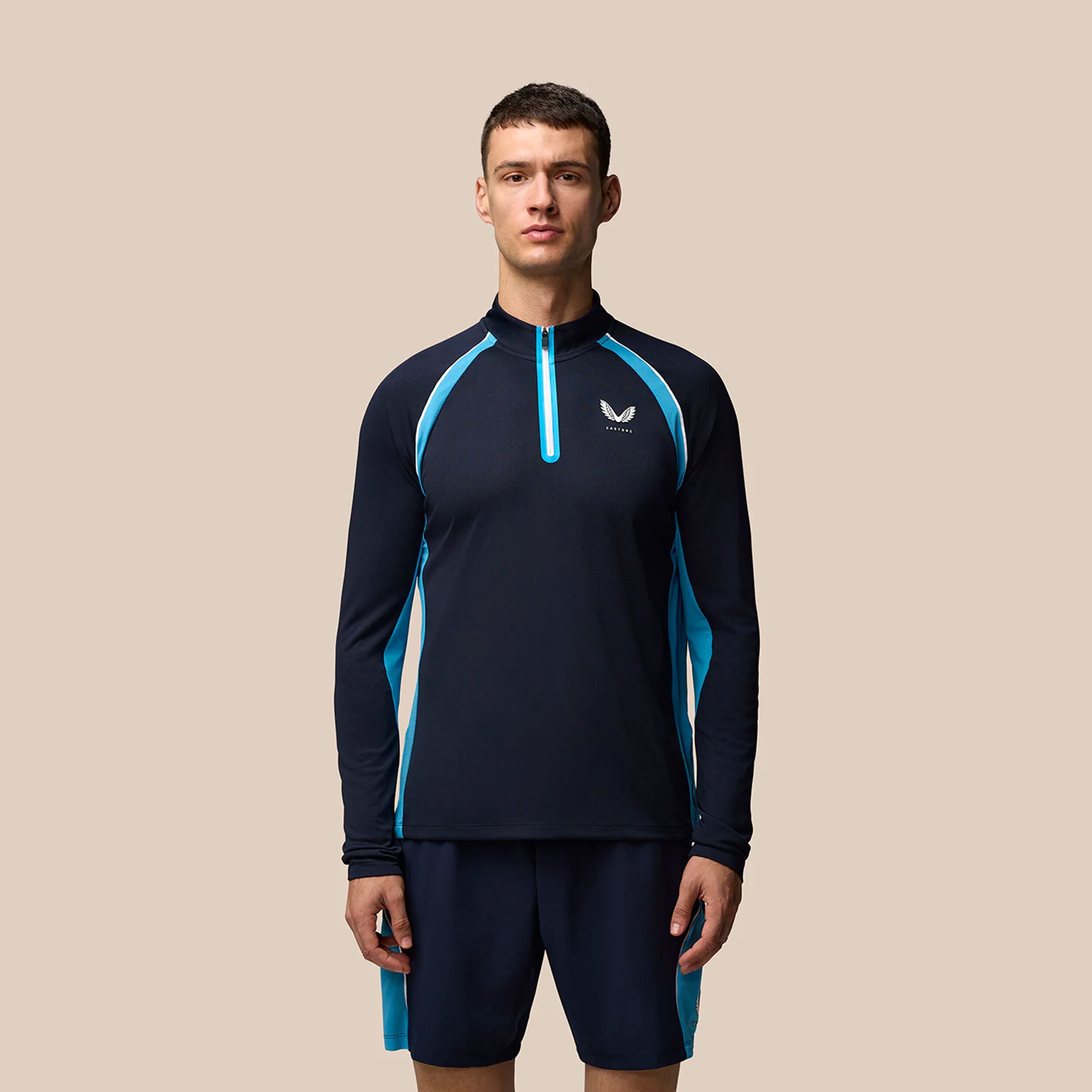 Aeromesh 1/4 Zip Longsleeve Herren - Dunkelblau