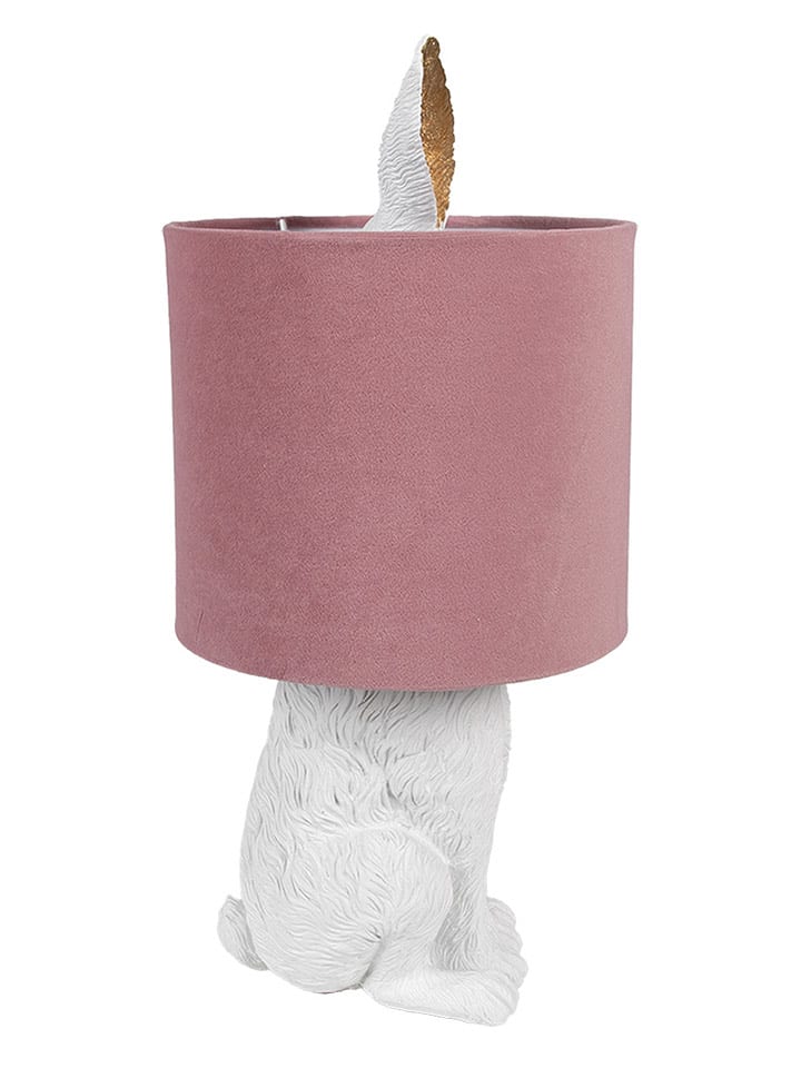 Clayre & Eef Tischleuchte in Weiß/ Rosa - (H)43 cm x Ø 20 cm günstig kaufen onesize