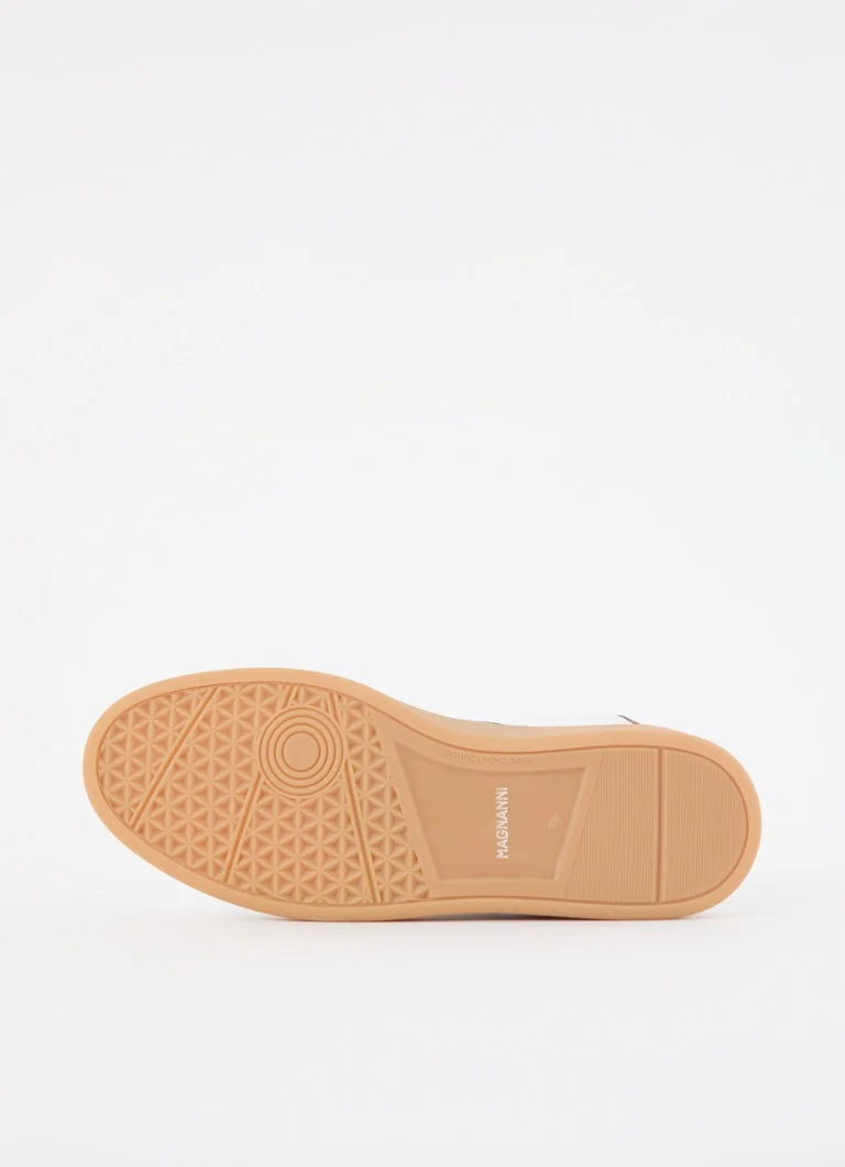 Magnanni Leather sneaker with suede details
