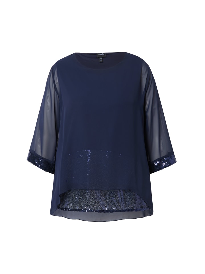 Ulla Popken Bluse in marine günstig kaufen