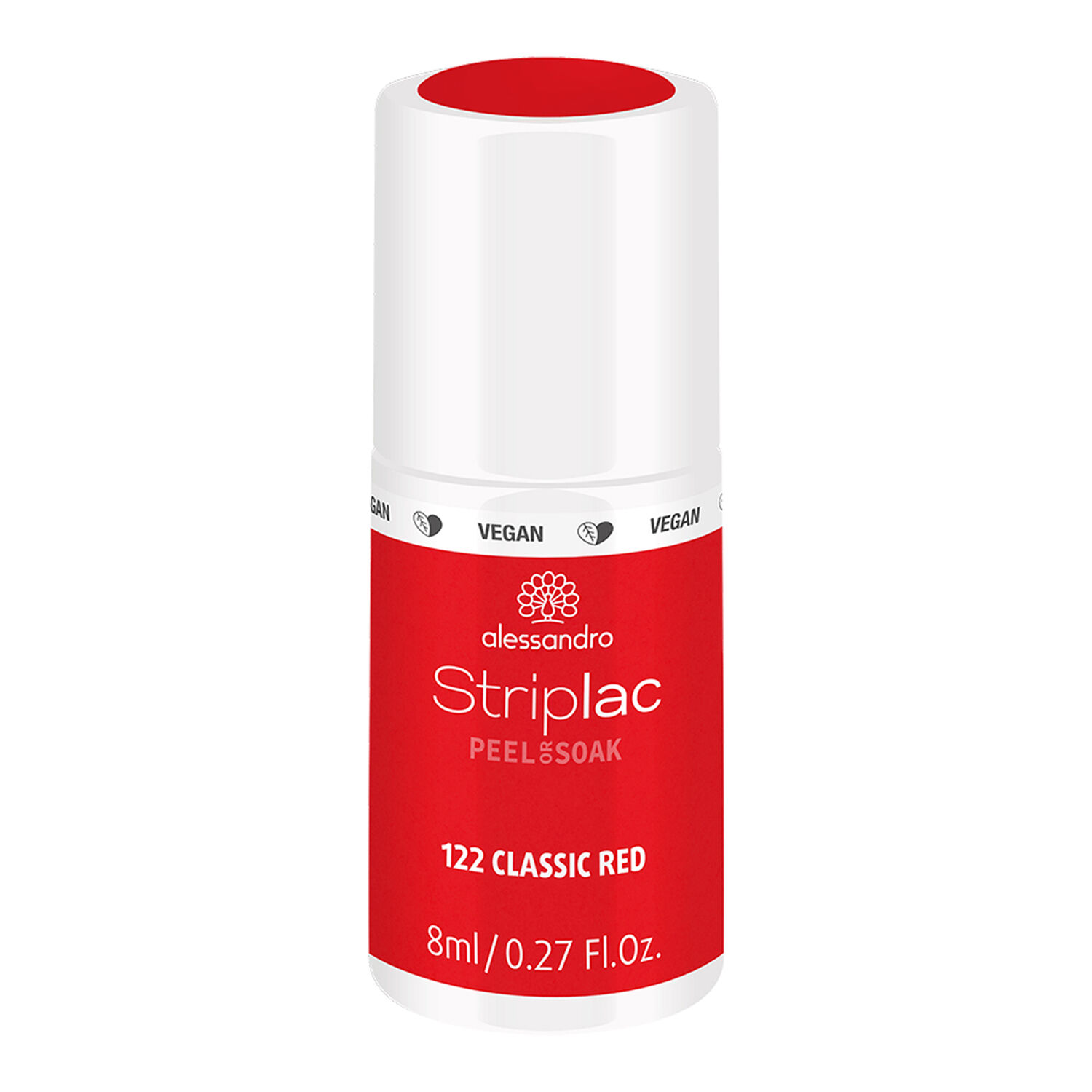 Alessandro Striplac Peel or Soak Vernis Semi-permanent - 122 Classic Red