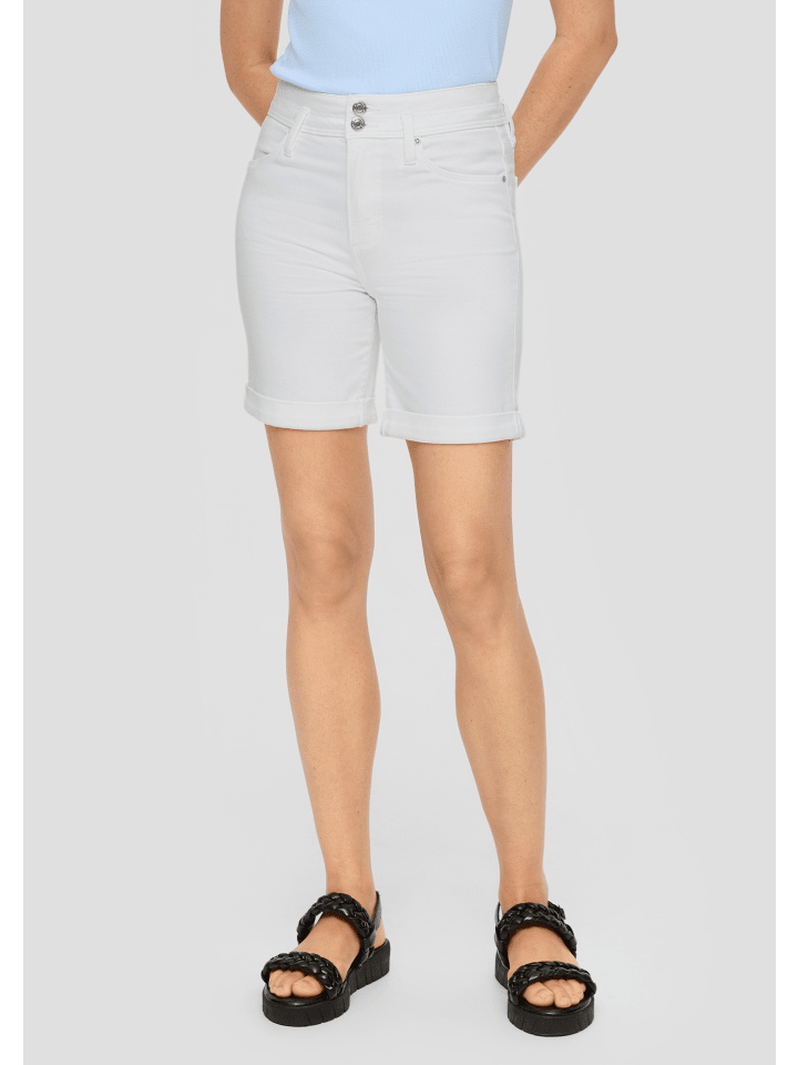 s.Oliver Jeans-Hose kurz in Weiß günstig kaufen