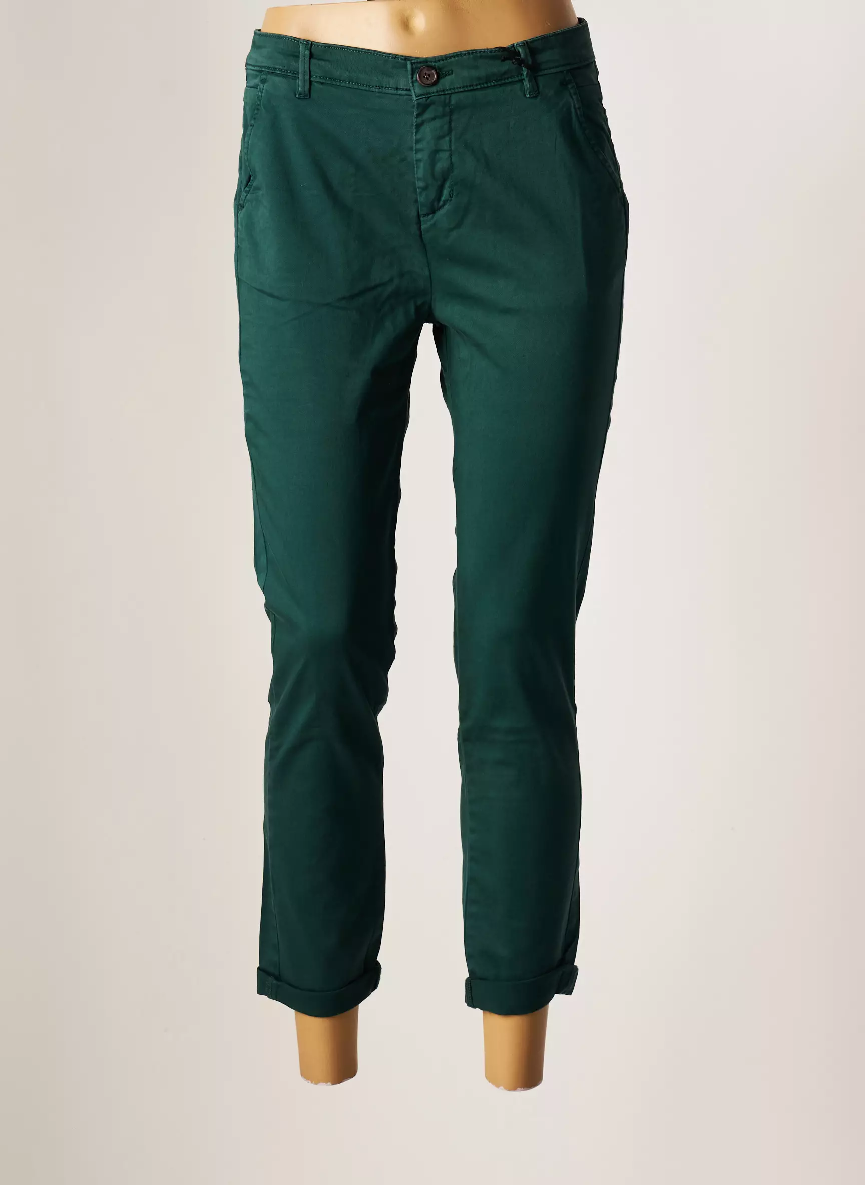 Deeluxe Pantalon7 8 Femme couleur vert