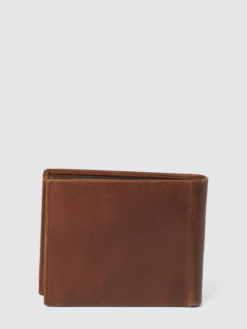 Portemonnaie aus Leder mit RFID-Blocker in cognac
