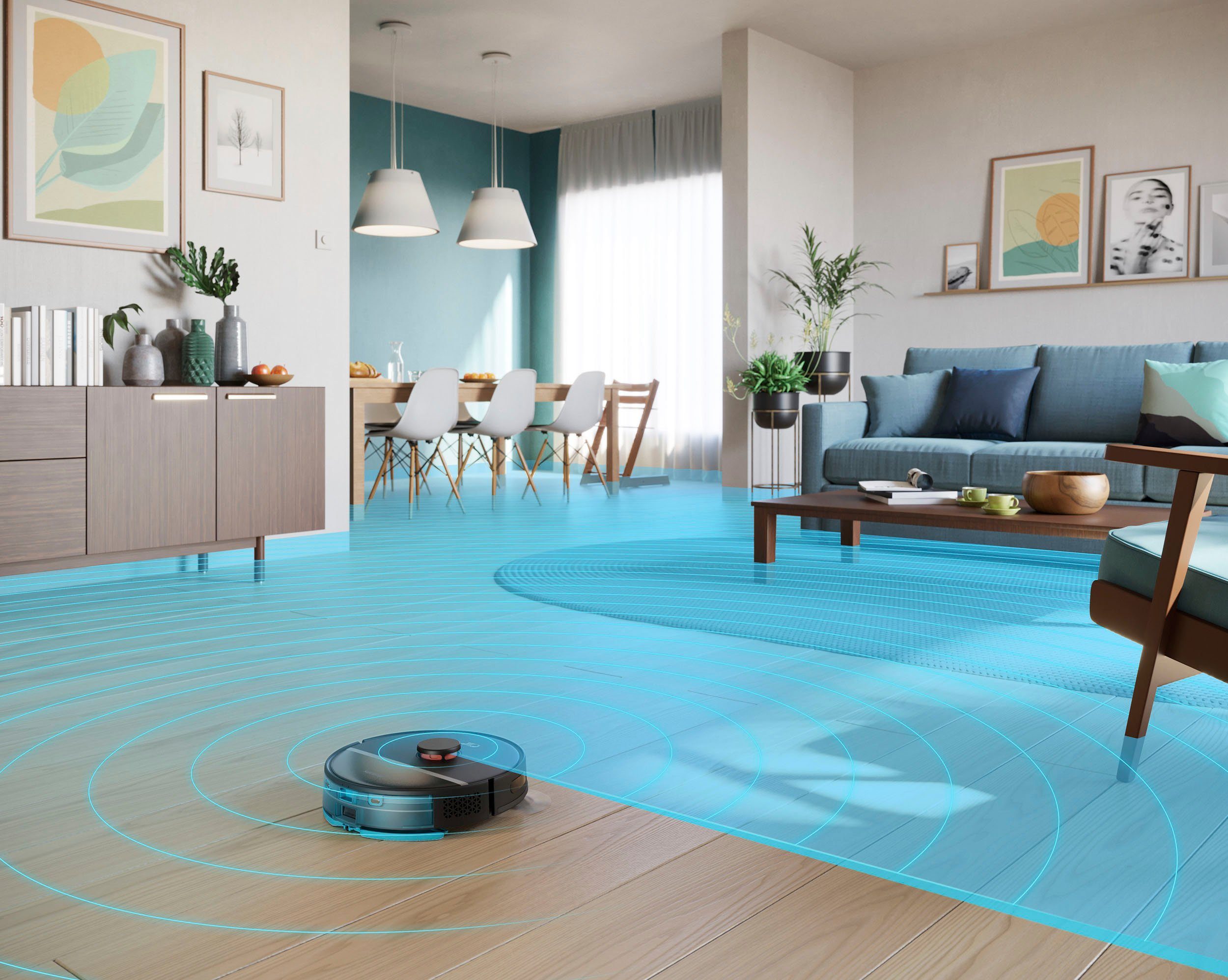Philips Saugroboter XU3000/01, 230 min Akkulaufzeit, Teppichfunktion, 360° Lasernavigation und Wischfunktion