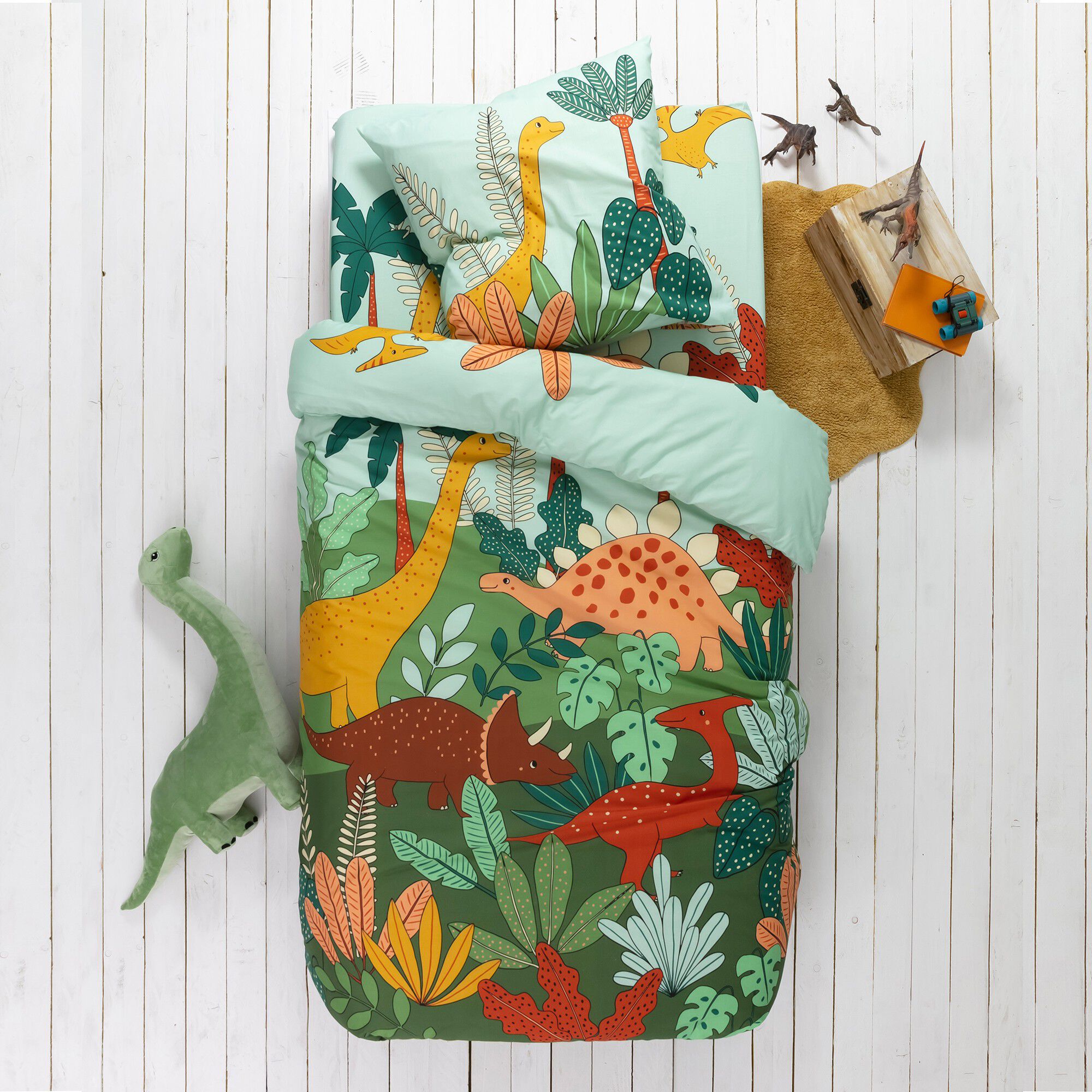 Linge de lit enfant Jurassi coton