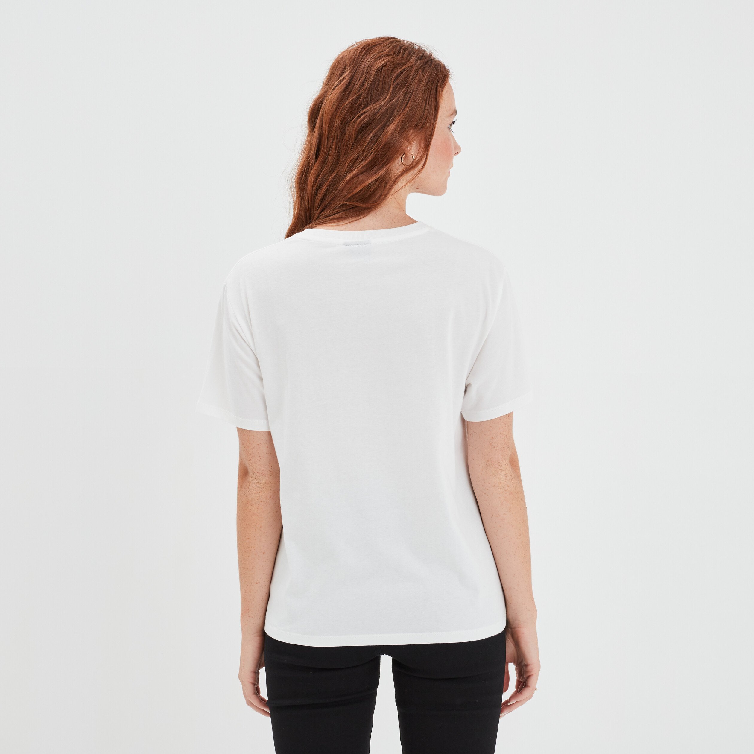 T-shirt droit manches courtes Nirvana ivoire femme | La Halle