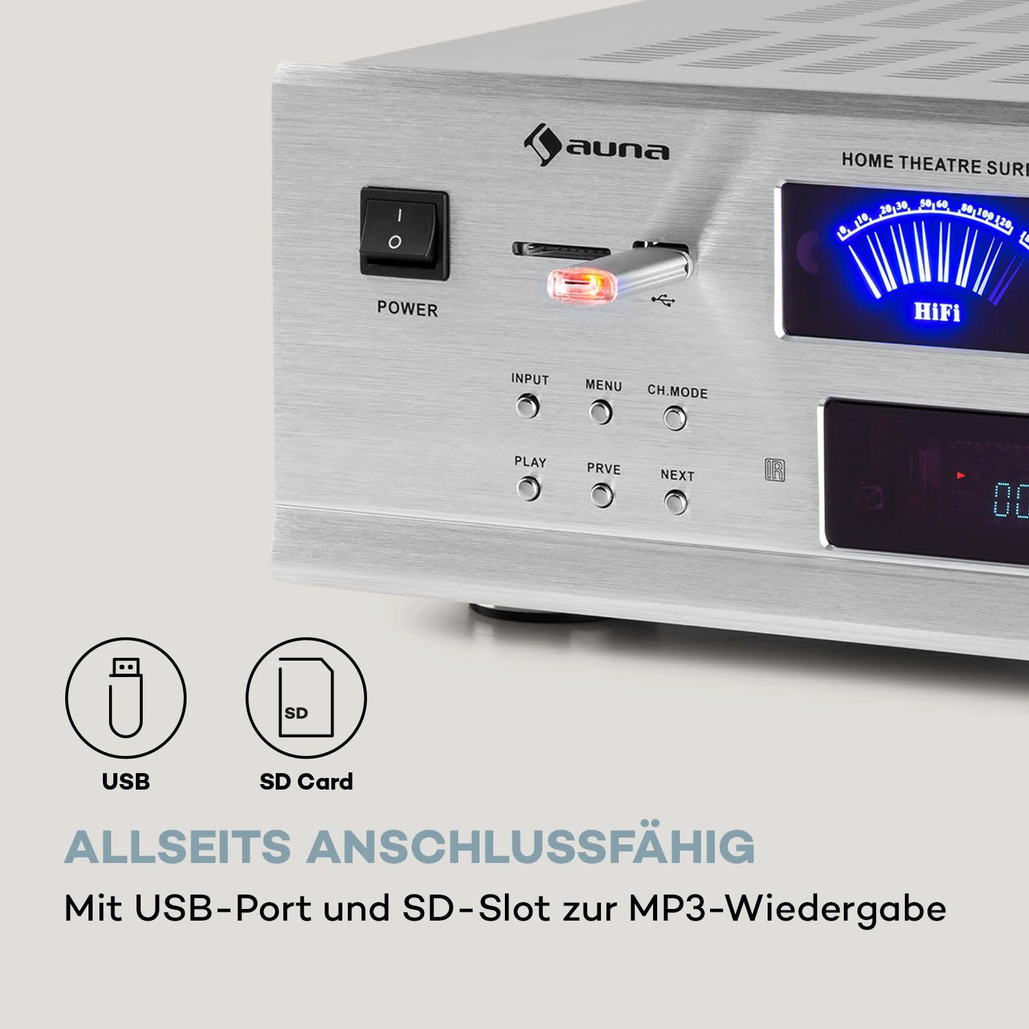Auna AMP 5100 BT Audioverstärker (Anzahl Kanäle: 5)