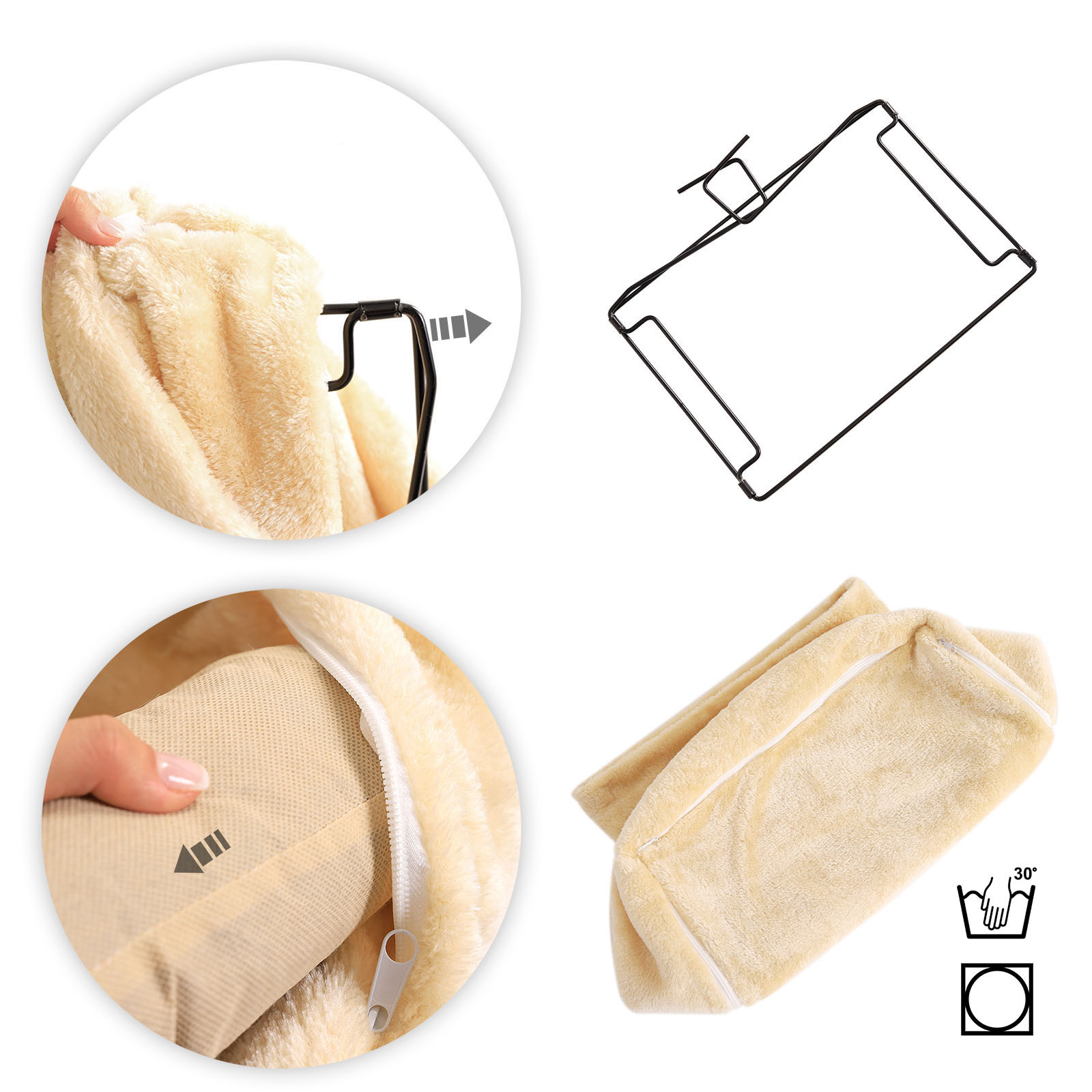 Lionto Katzenhängematten & Fensterliegeplätze Lionto Katzenbett für Heizungen beige