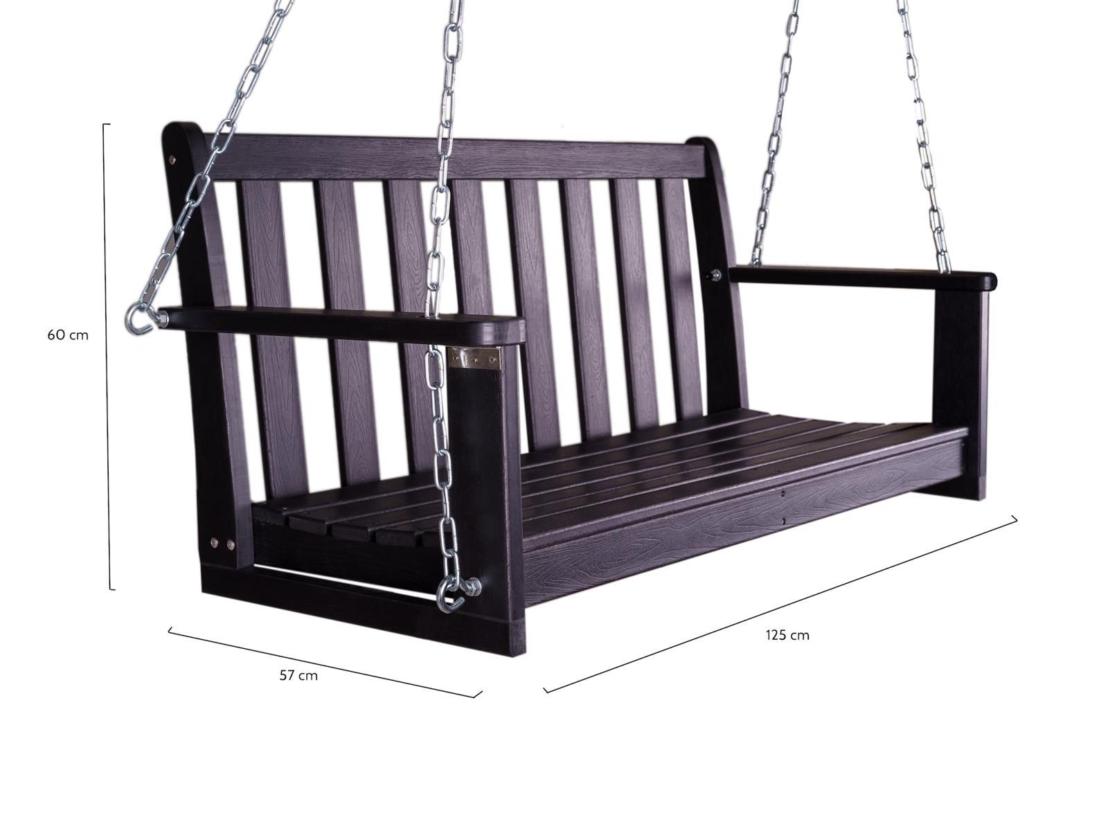 MaximaVida Monteal 120 cm Kunststoff-Schaukelbank