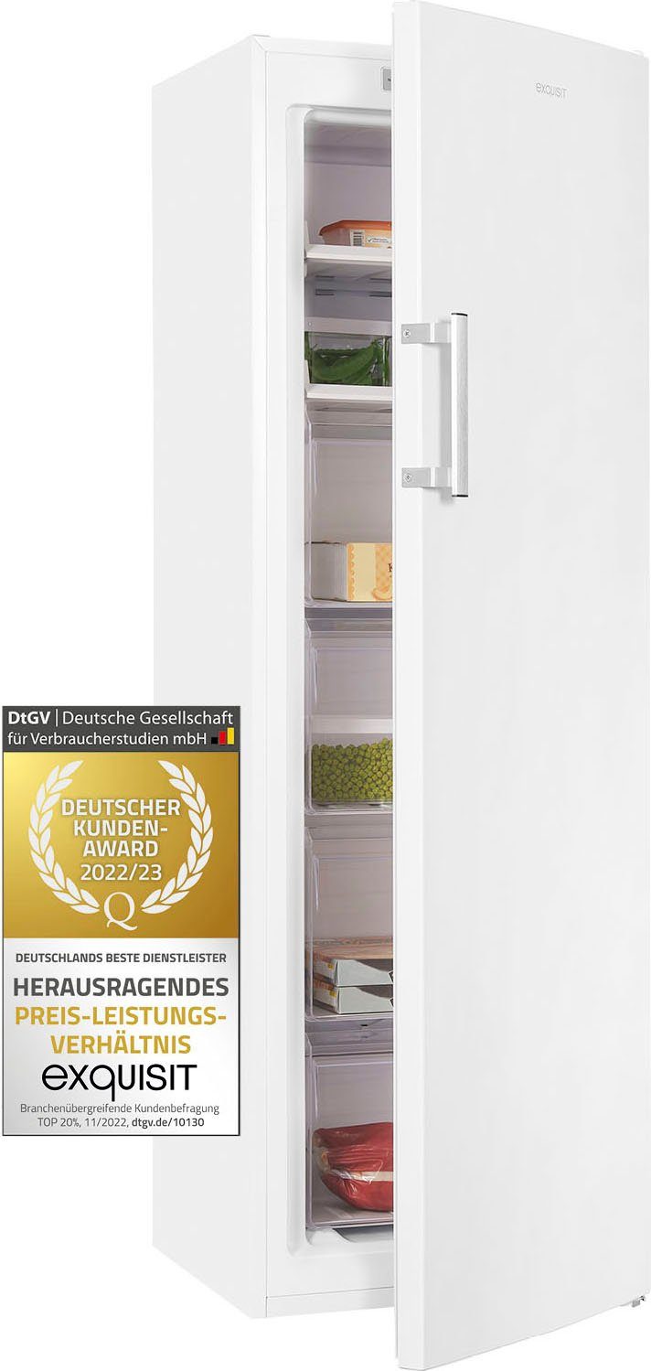 exquisit Gefrierschrank GS271-NF-H-040D weiss, 170,5 cm hoch, 54 cm breit