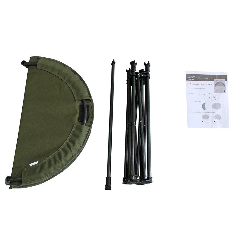 AGEM Campingtisch Rund Klappbar Flatbar Runder Camping Tisch Strandtisch