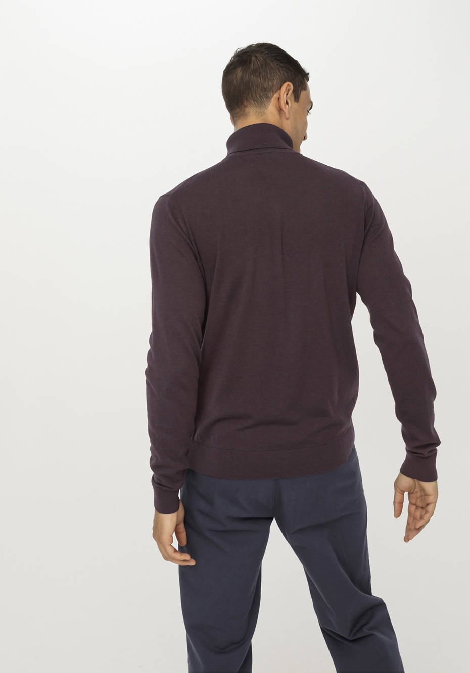 Rollkragen-Pullover aus reiner Bio-Merinowolle