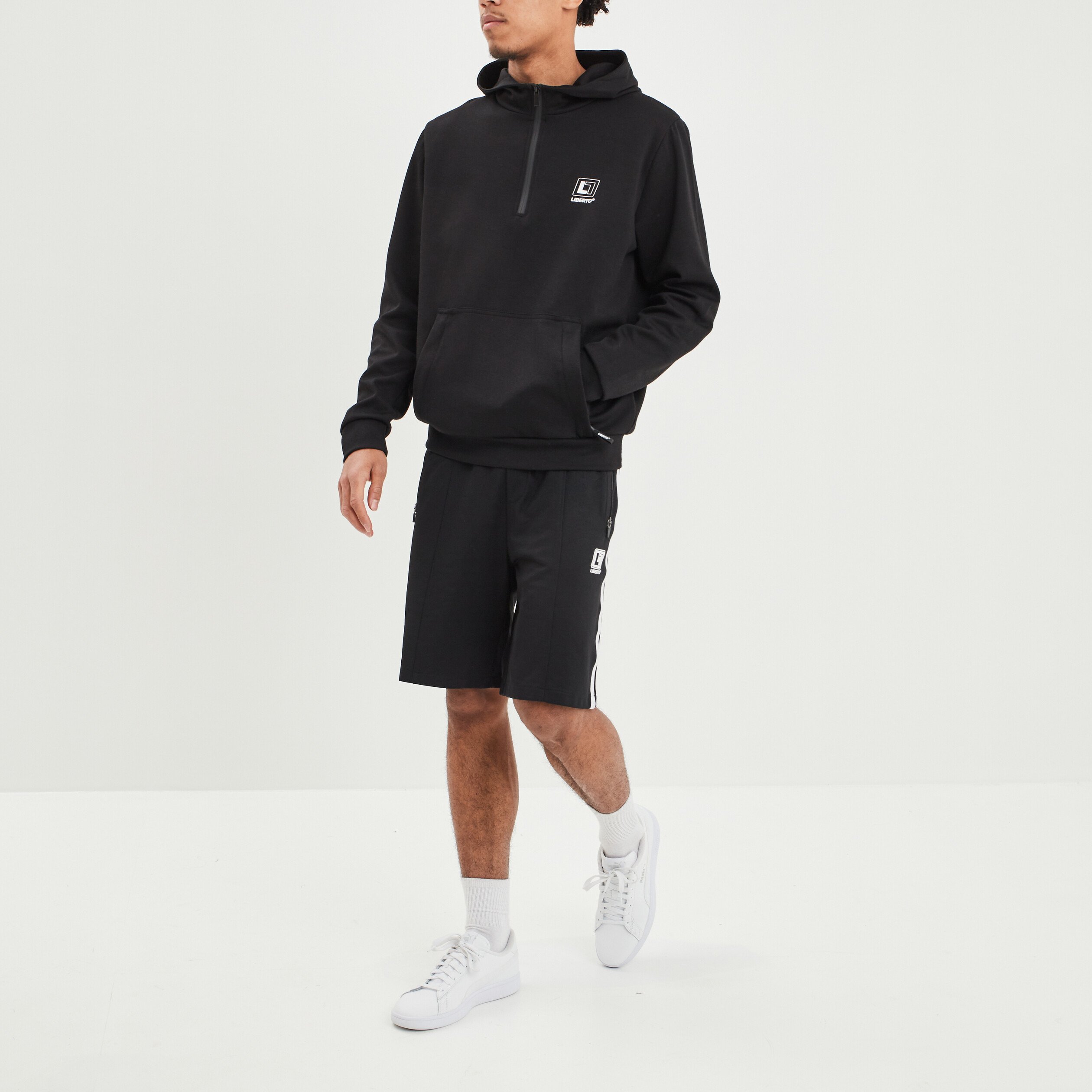 Sweat à capuche hoodie Liberto noir homme | La Halle