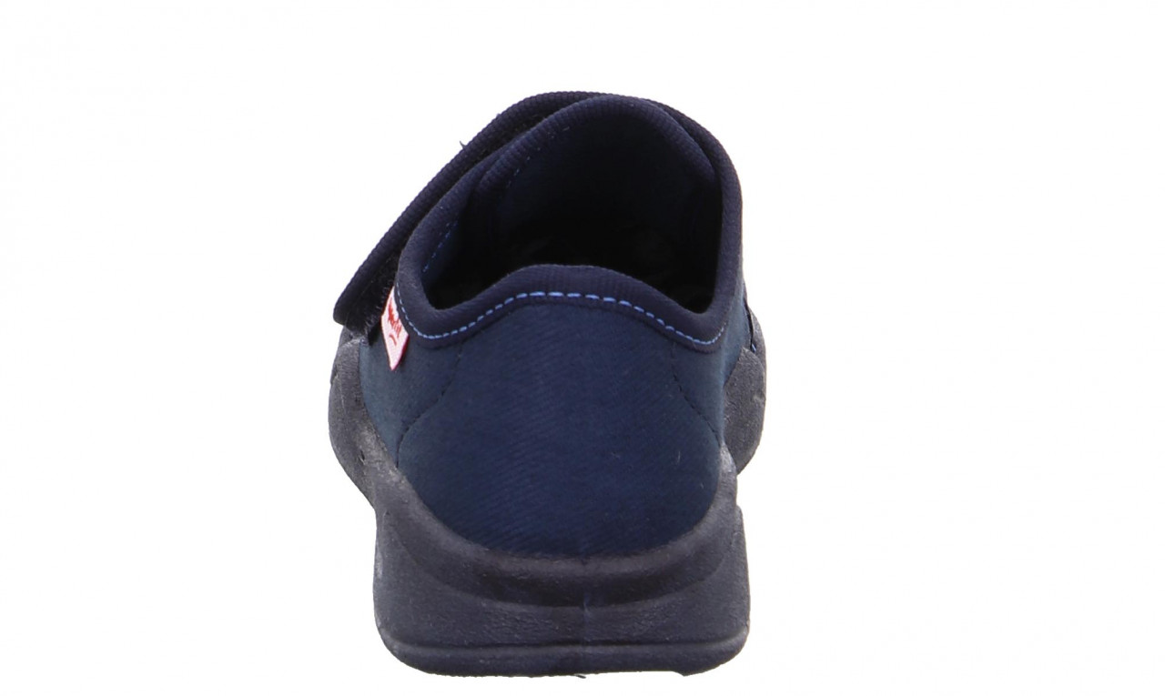 BENNY - Blau/Weiss Hausschuh mit Klettverschluss