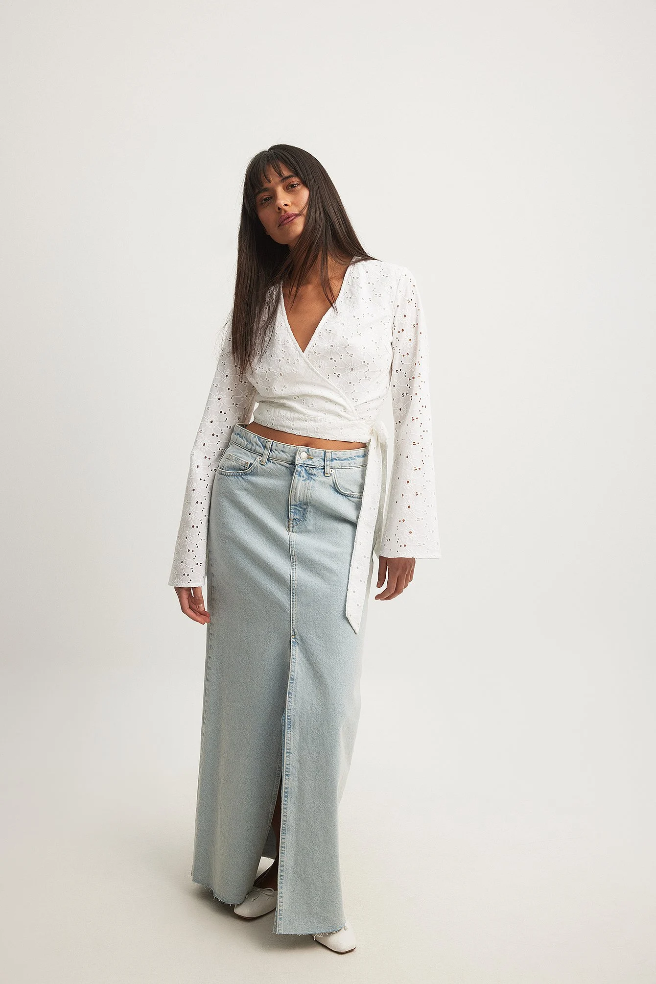 Anglaise-Wickelbluse