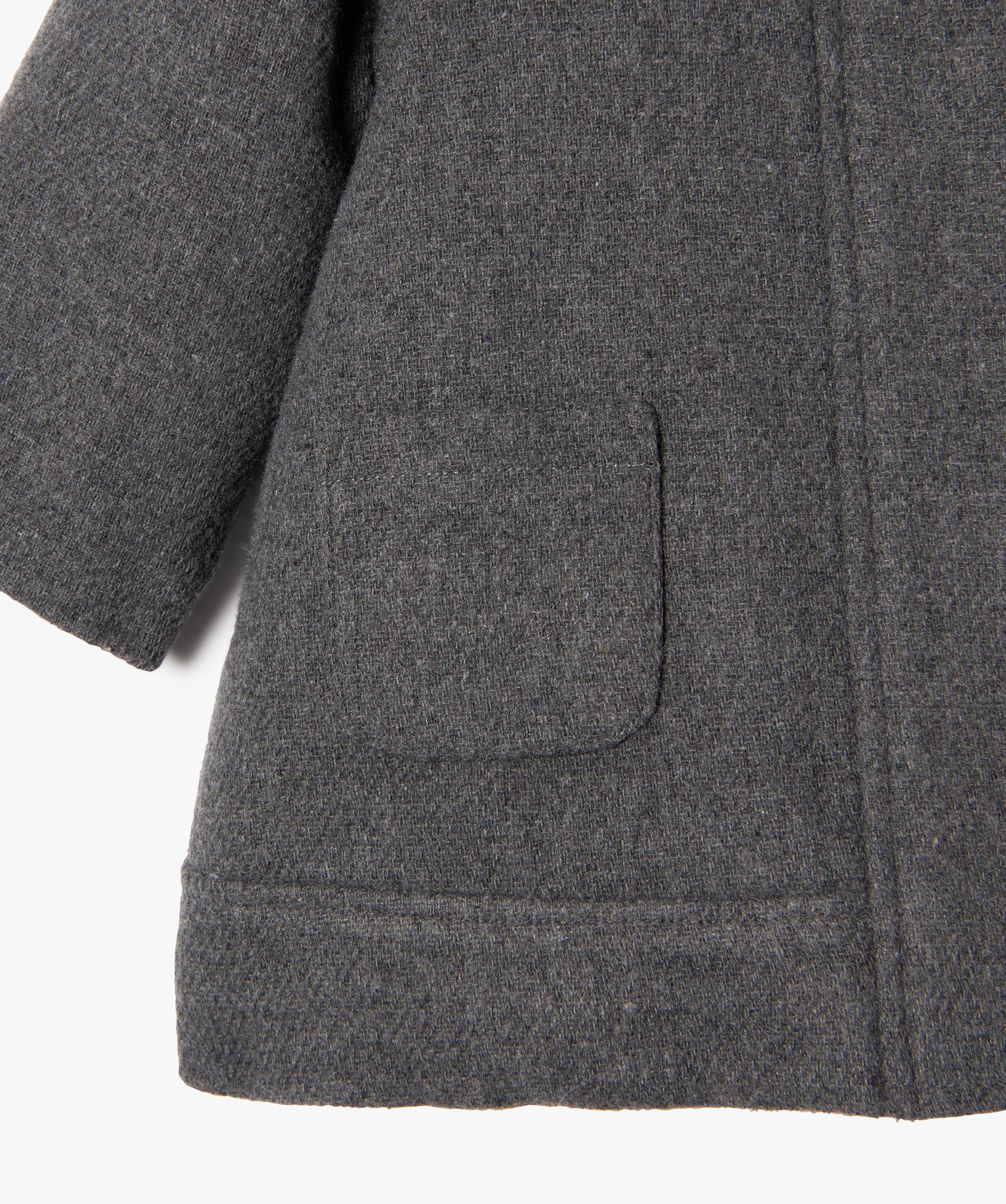 Manteau bébé fille doublé à capuche gris fonce | GEMO