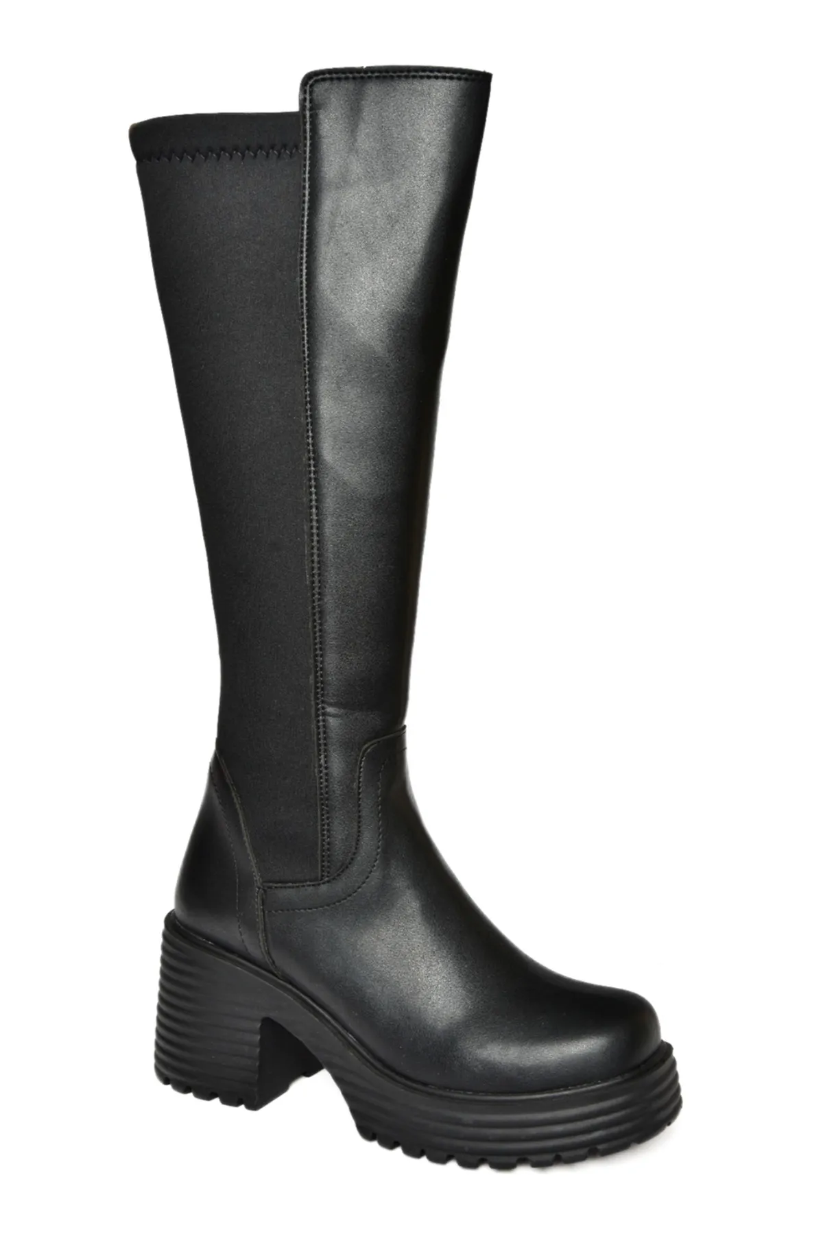 Fox Shoes  R996021709 Schwarze Damenstiefel mit dickem Absatz