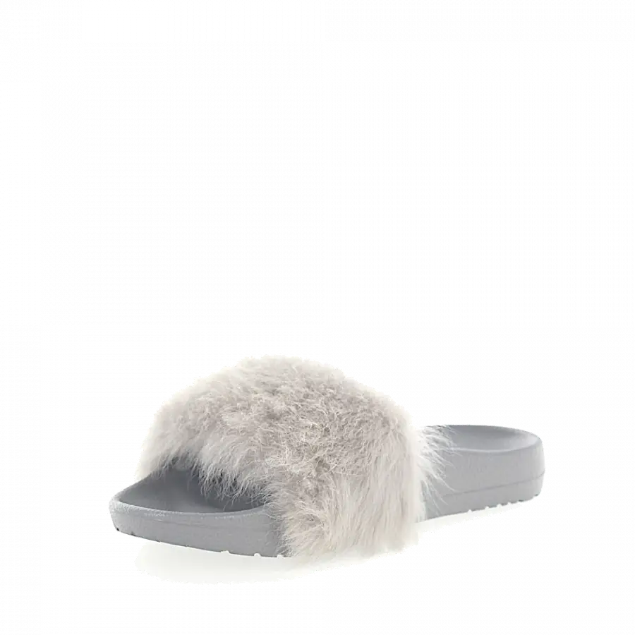 UGG - Badeschuhe Fellschaft grau - grau