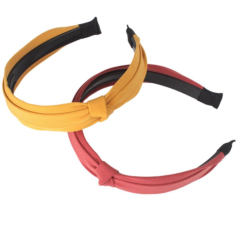 HOHEA H Haarband Gelbes Stirnband, süßes Stirnband, Schleifenstirnband, 1-tlg., Billige Haargummishaarband kosmetikSommerhaarband, Haarband Damen Winter, Haarband Schminken, Haarband Mädchen
