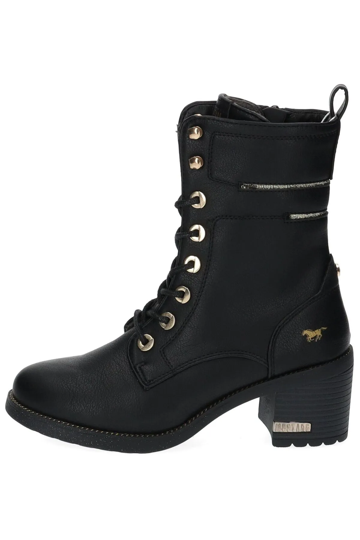 Mustang  Stiefelette - Schwarz - Blockabsatz