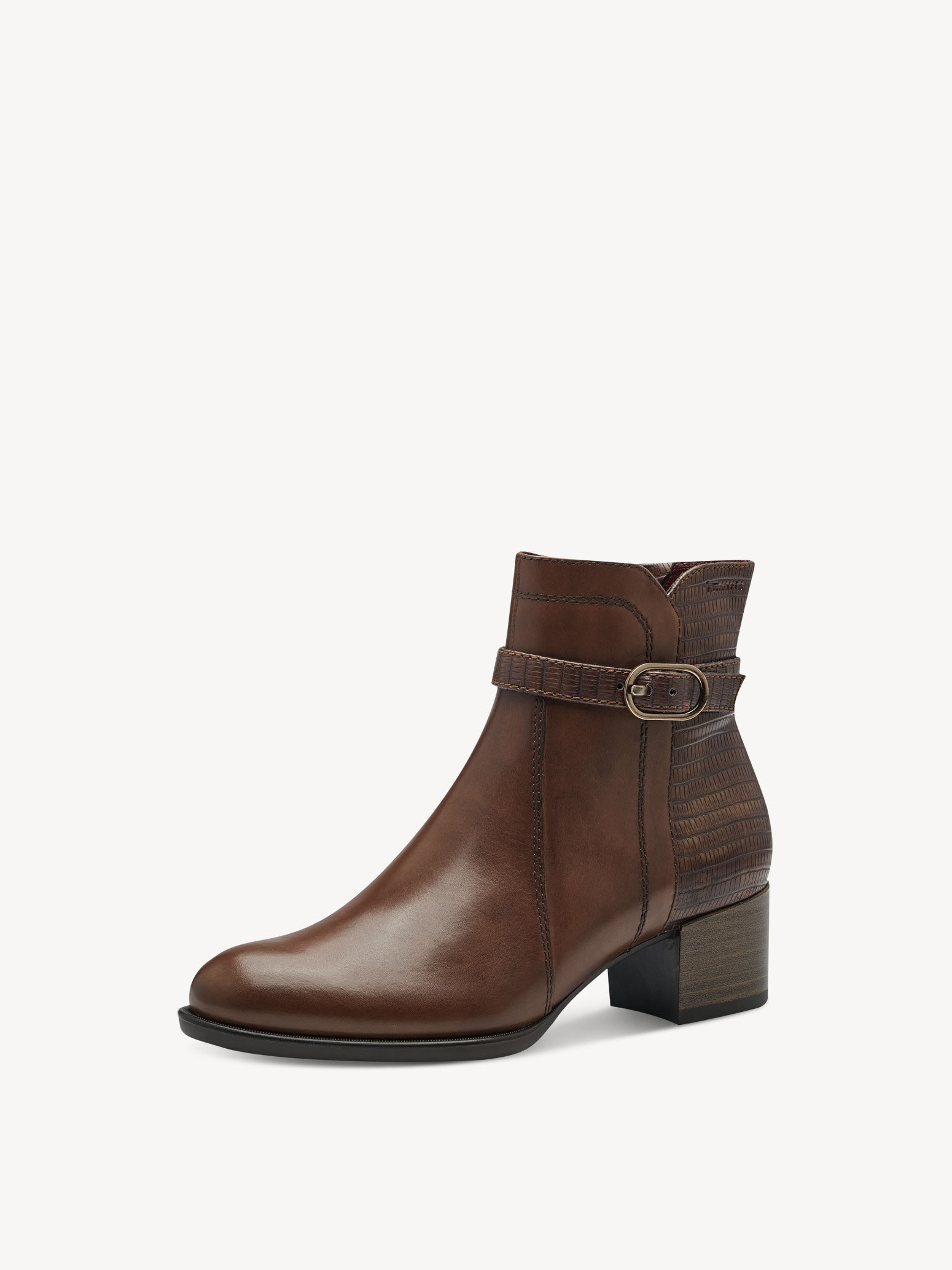 Bottine en cuir - marron