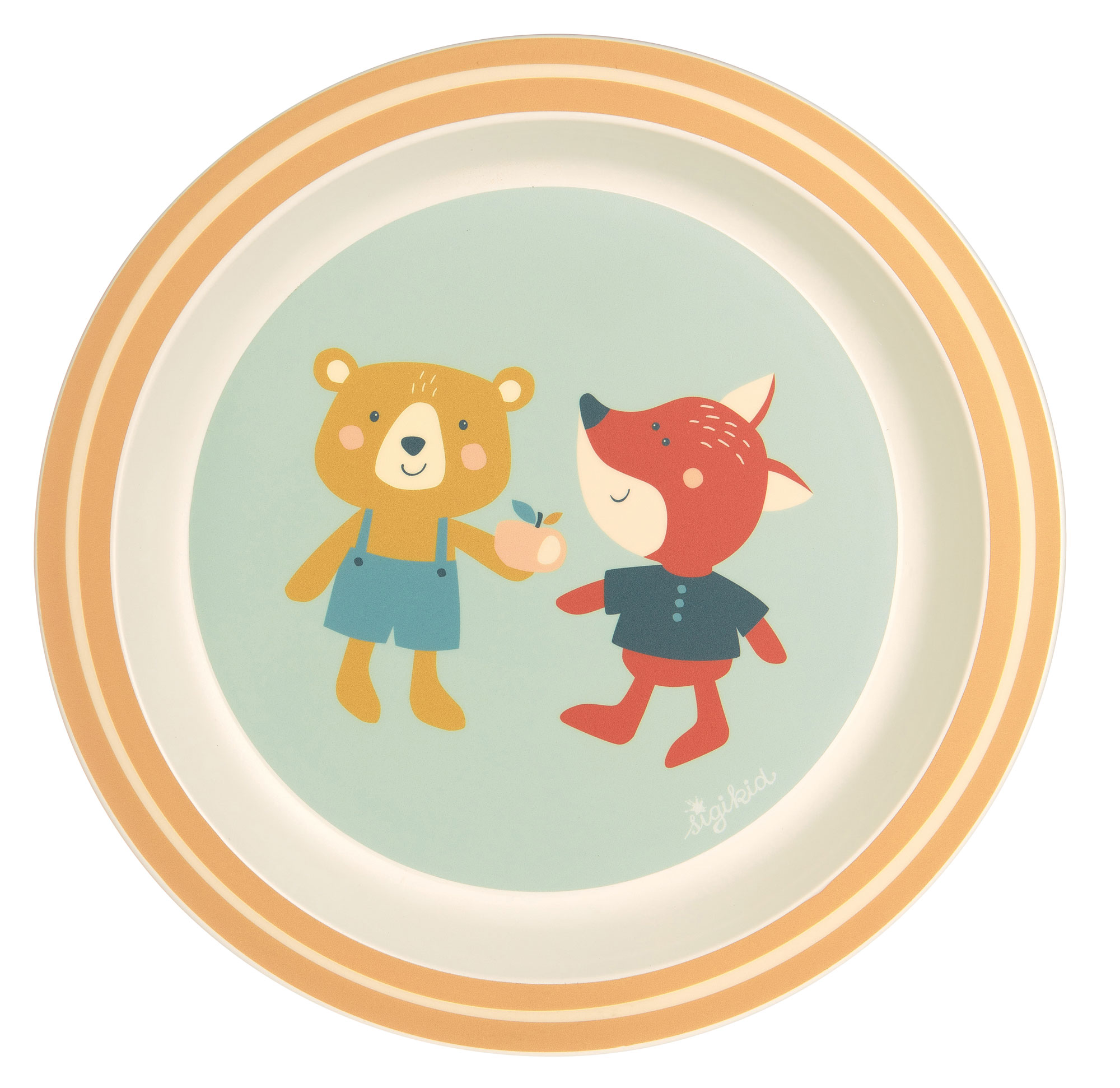 Kinder Teller Fuchs 4 Freunde rPET