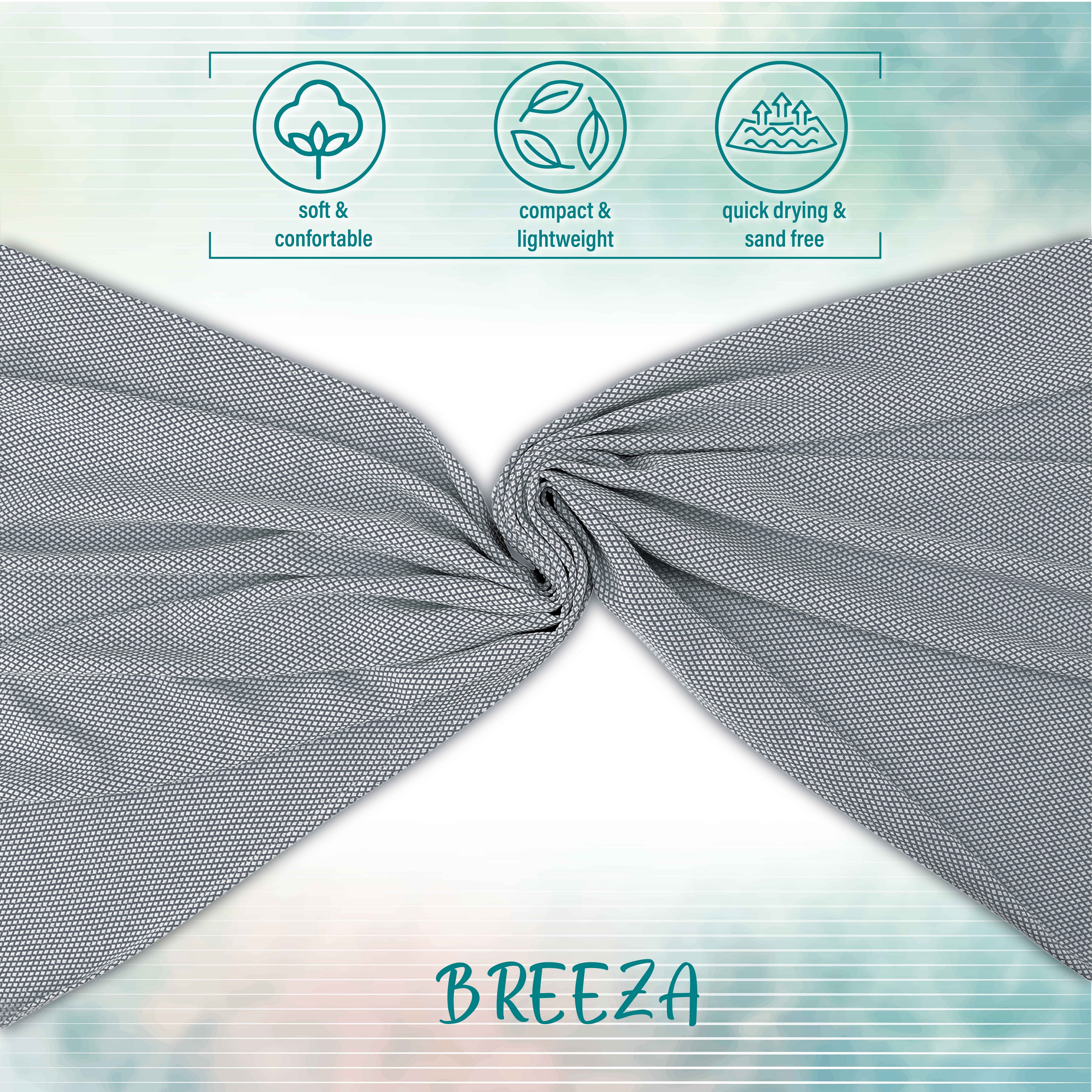 Turquoise Home Strandtuch Breeza XXL Strandtucher 100 x 200 cm 100% Baumwolle Saunahandtuch, (1-St)