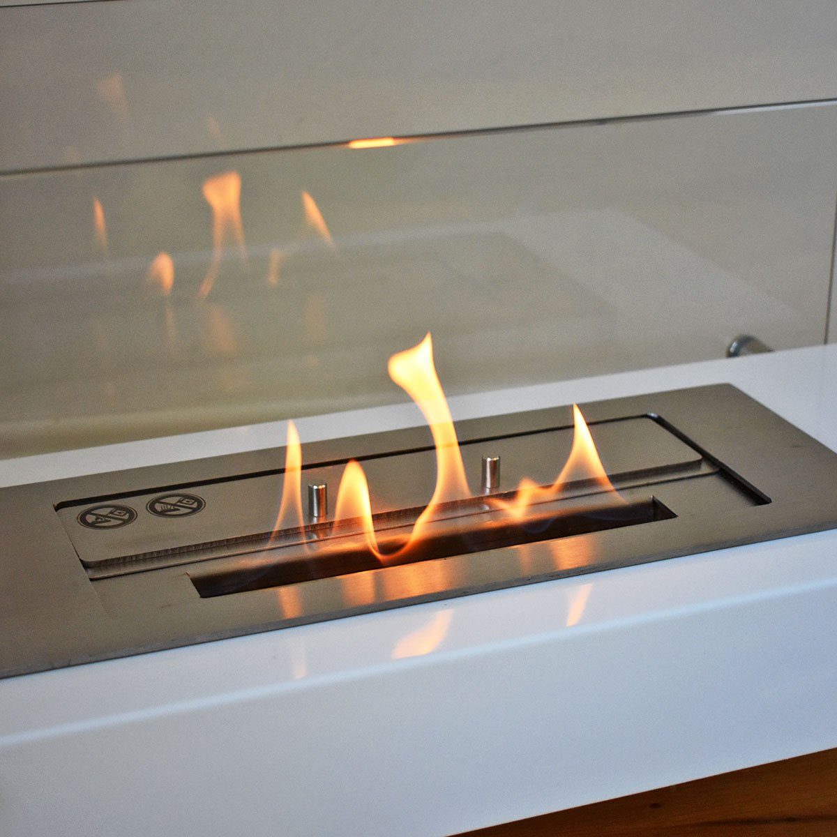 GLOW FIRE Echtfeuer-Dekokamin Ethanolkamin Glow Fire Falun Tischkamin, mit Heizleistung, TÜV zertifizierte Sicherheit