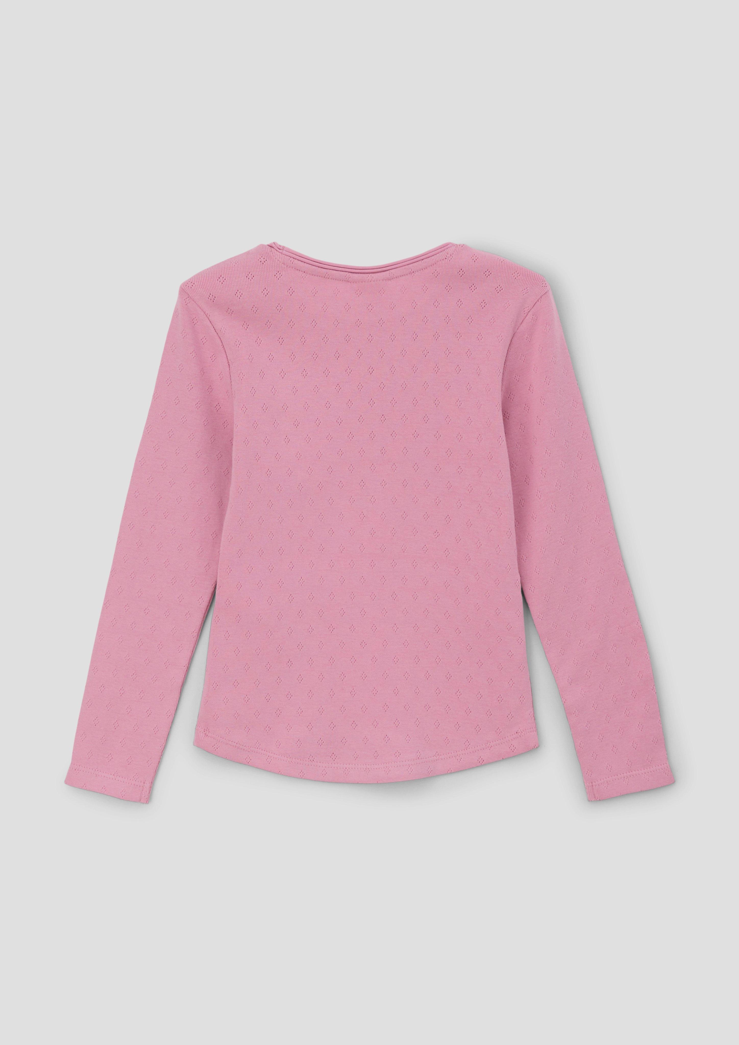 Langarmshirt mit Ajourmuster  2133756-4350