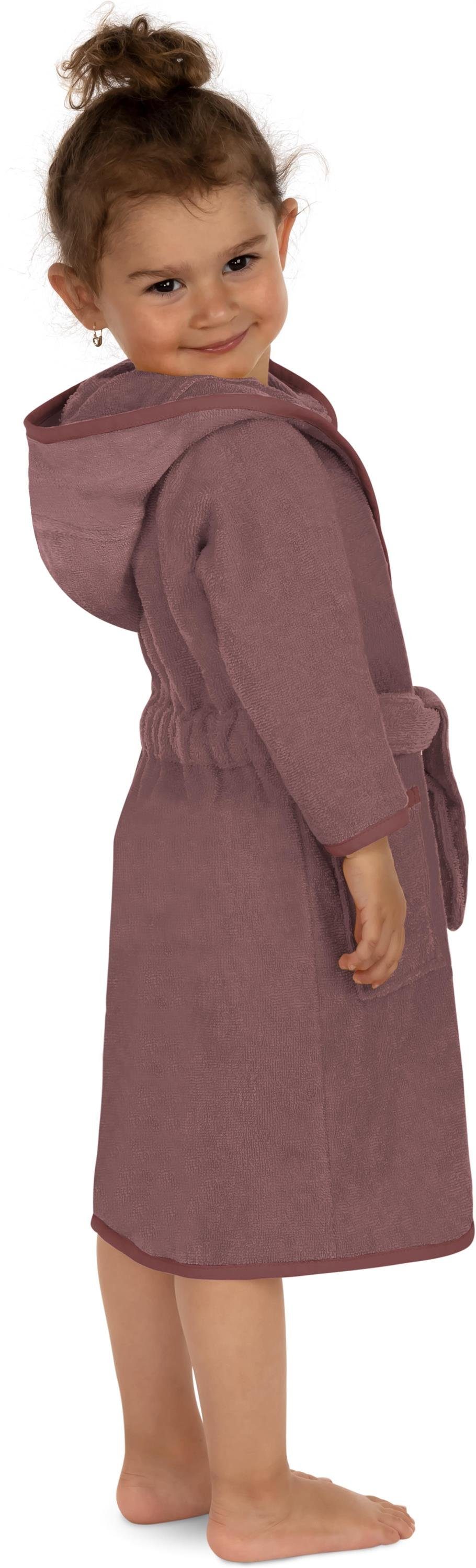 normani Kinderbademantel Kinder Bademantel aus Bio-Baumwolle Ljubljana, Bio-Baumwolle, Kapuze, Bindegürtel, Kinderbademantel aus weichem und schadtsofffreiem Material