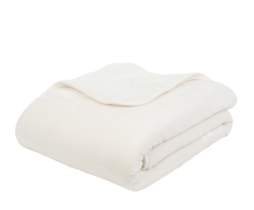 Kuscheldecke Premium wollweiß