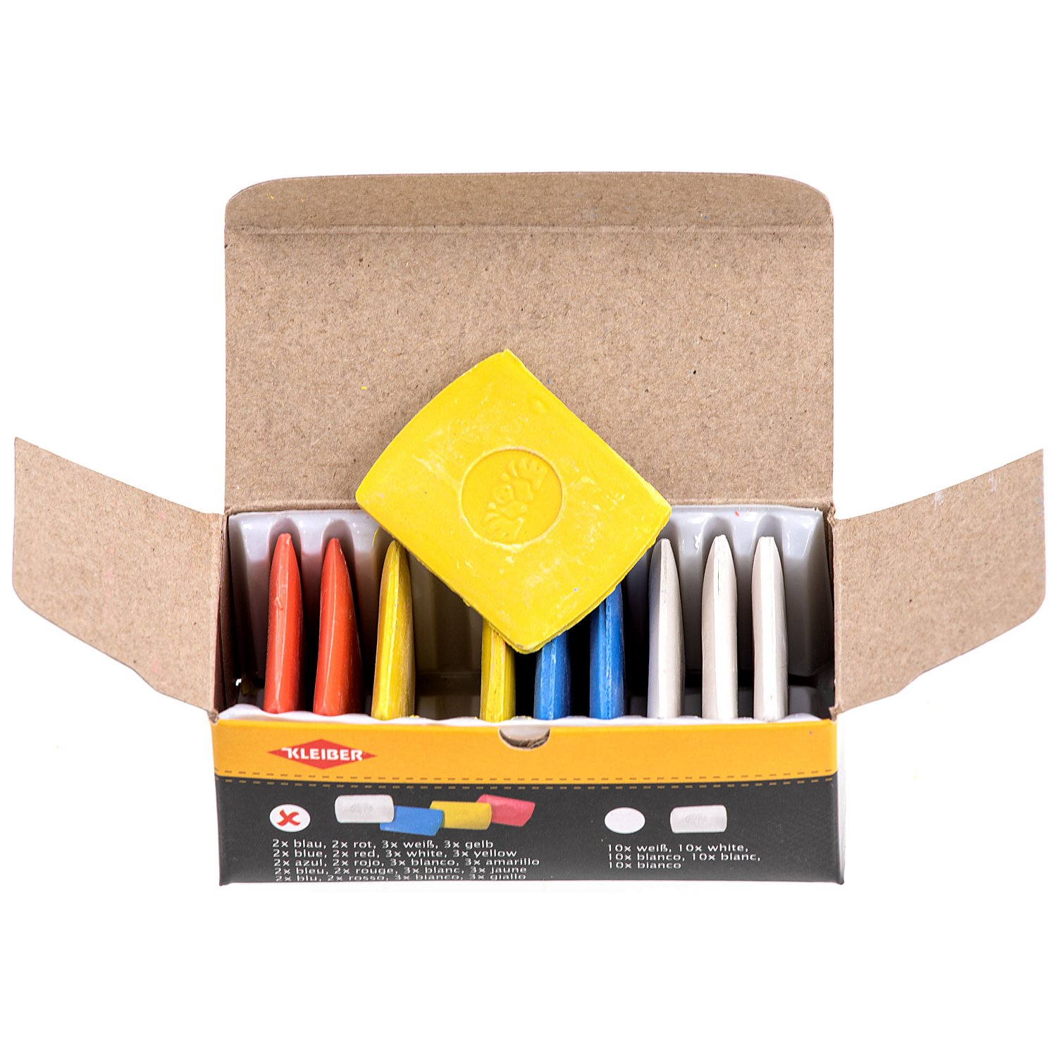 Kleiber Schneiderkreide, bunt, Größe: 4,2 x 3,3 cm, 10 Stück