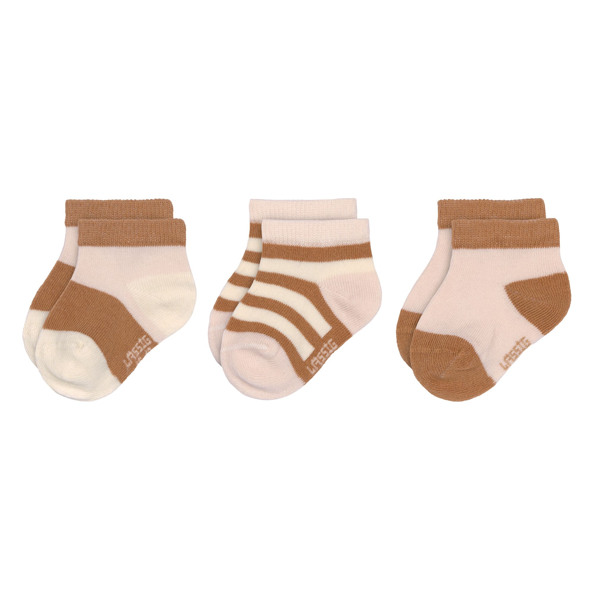 Kinder Sneaker Socken (3er-Set), Rosa Karamell